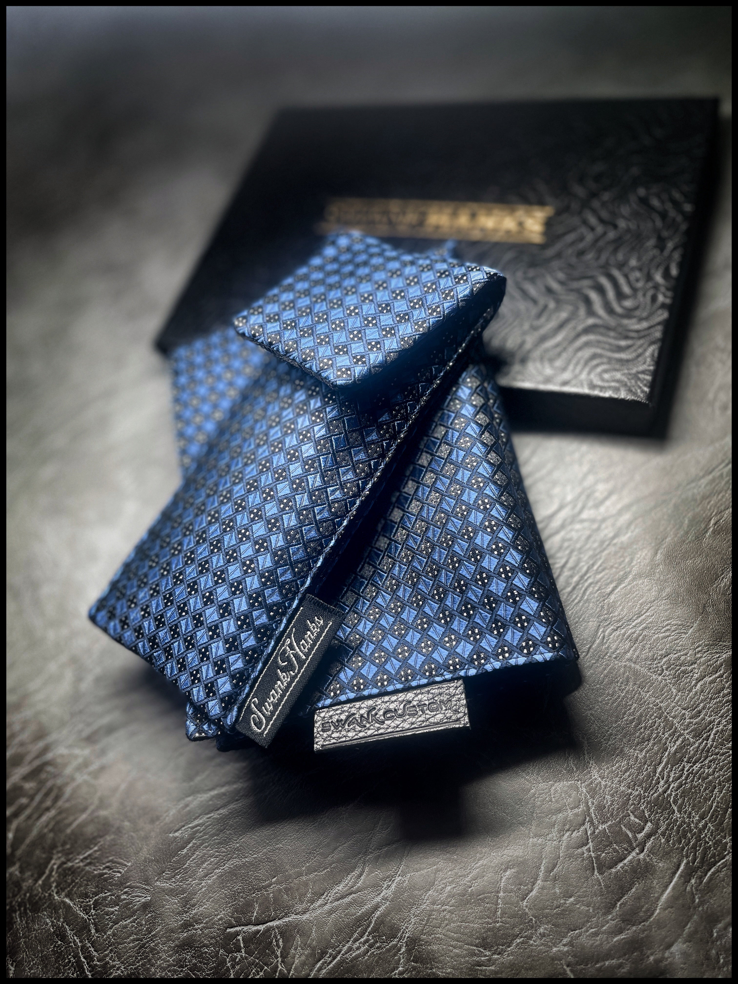 Tiny Checkers blue/silver Single Pouch