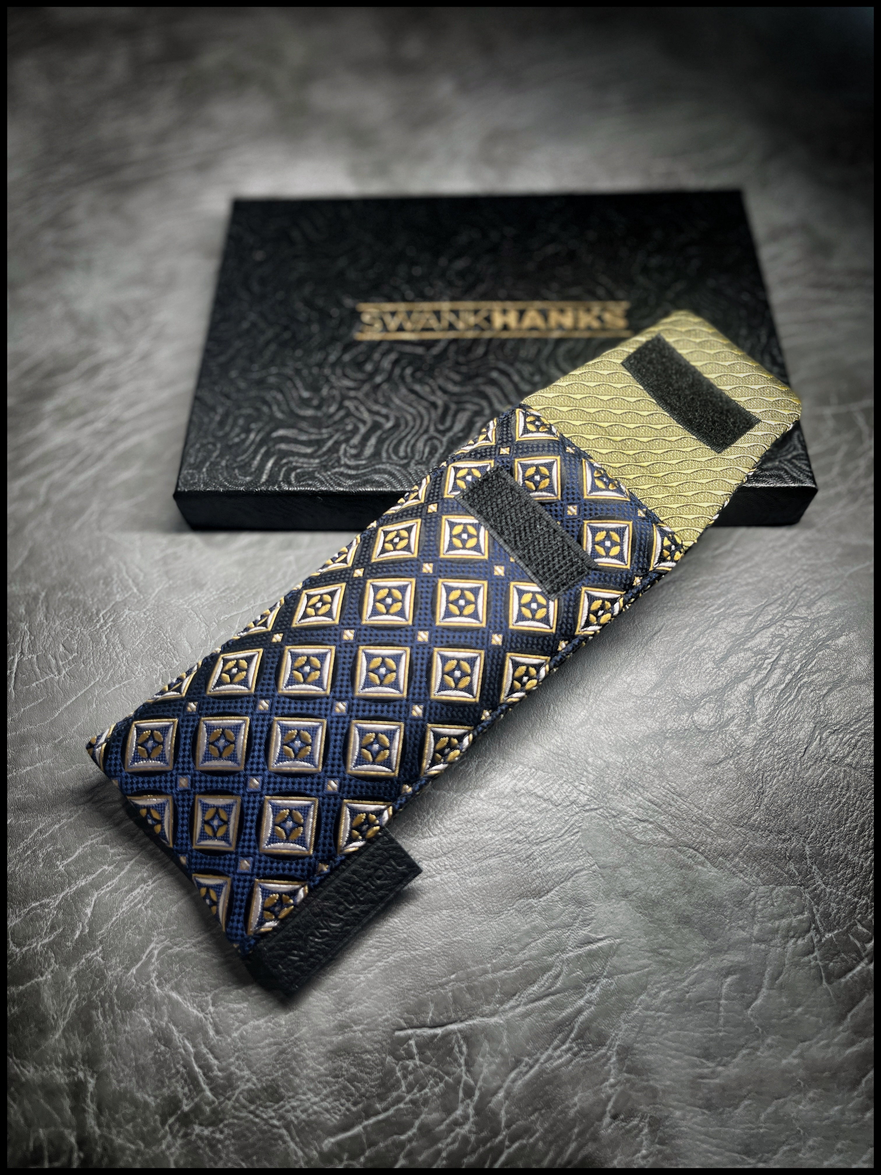 Royal Blue/Gold Varsity Silk Single Pouch