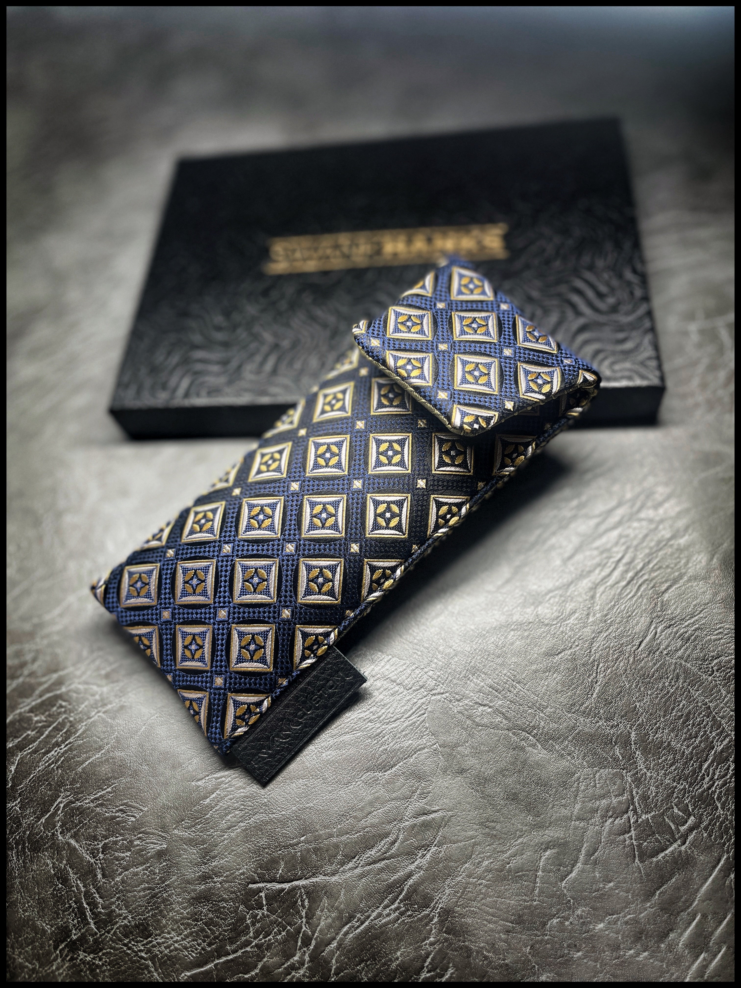 Royal Blue/Gold Varsity Silk Single Pouch