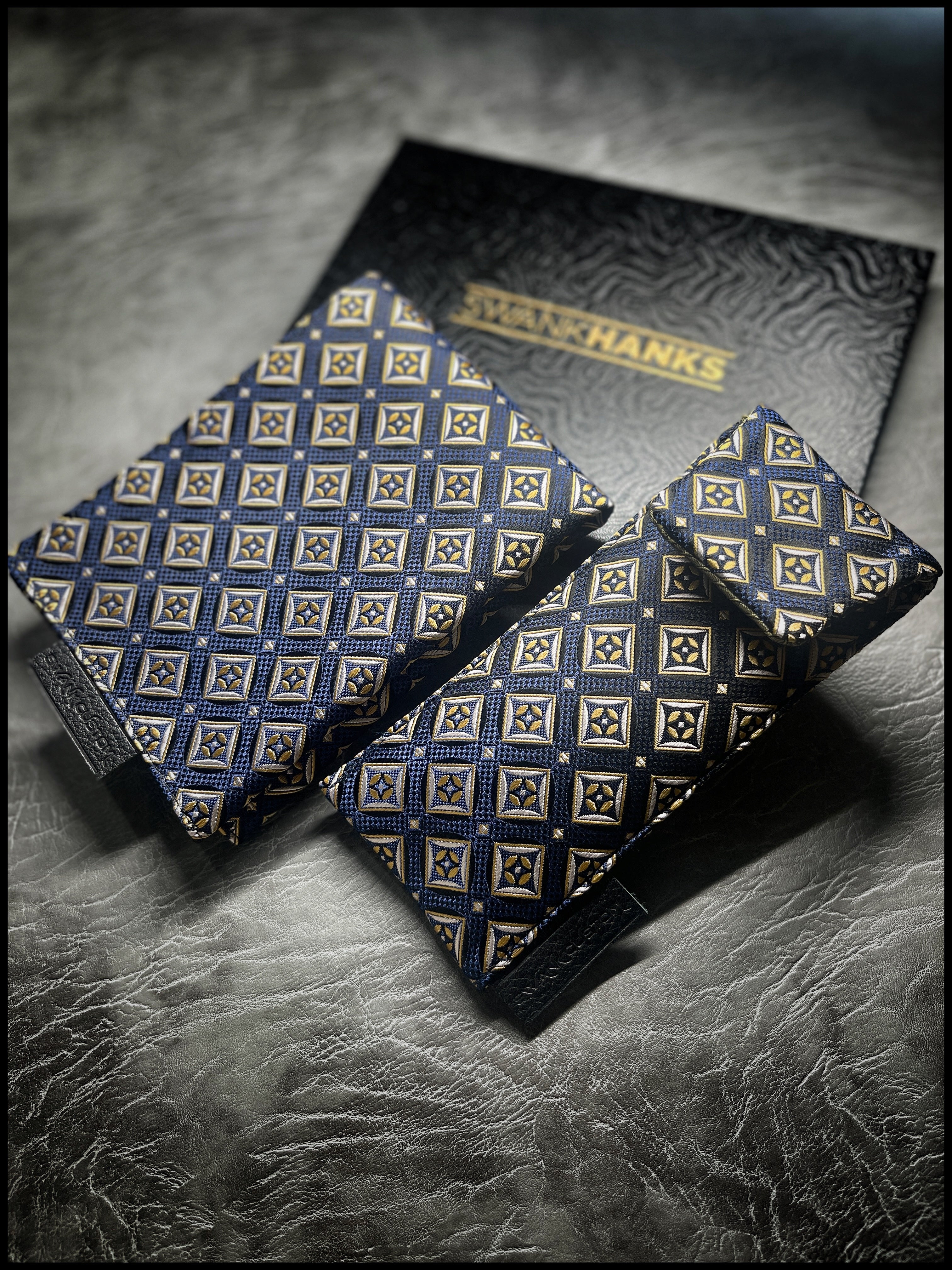Royal Blue/Gold Varsity Silk Single Pouch