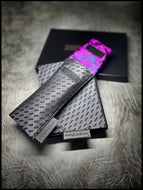 Gunmetal Textured Checkers/Blurple Silk Paisley Single Pouch