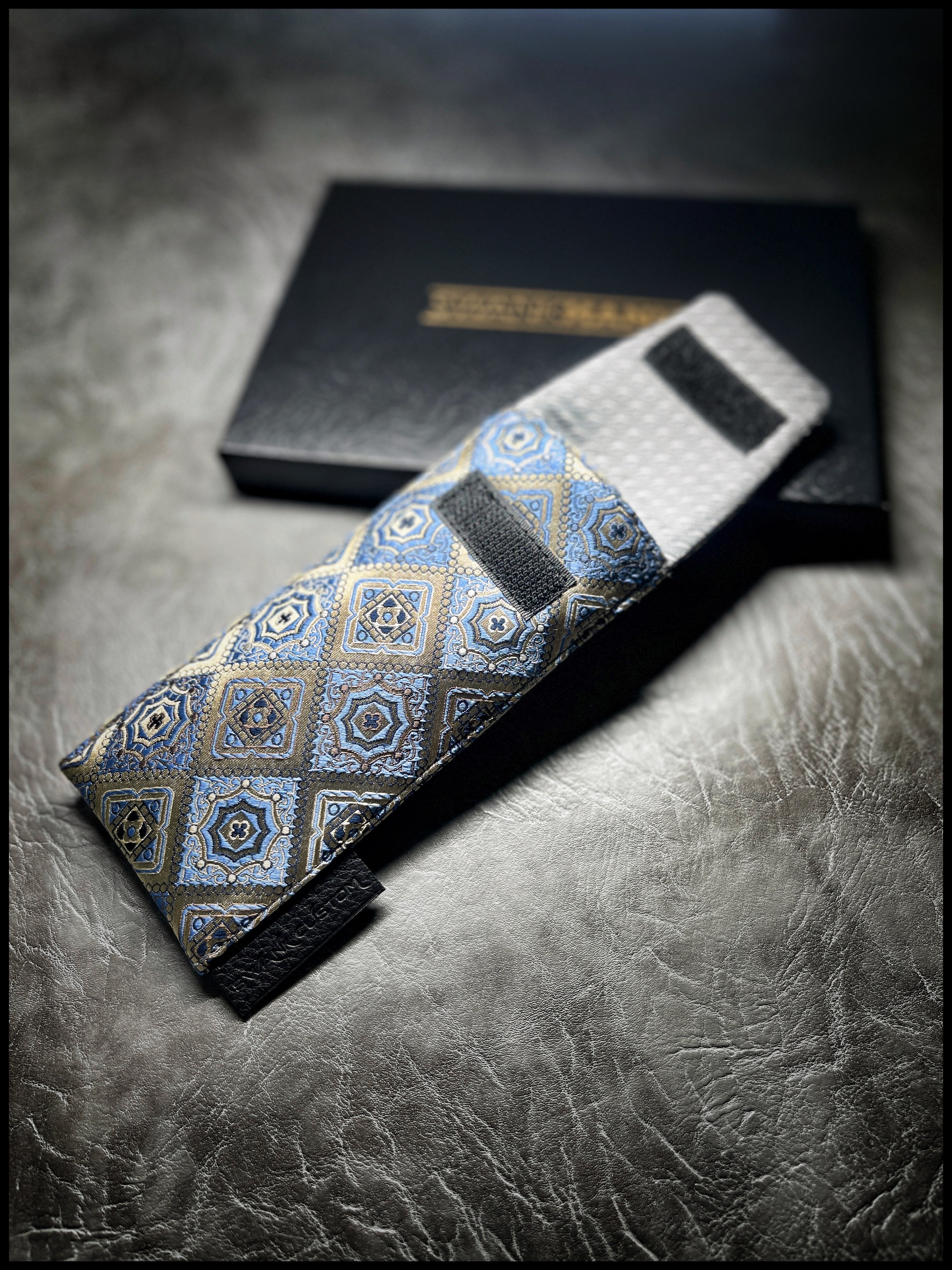 Royal Mosaic Silk/Satin Silver Silk Single Pouch