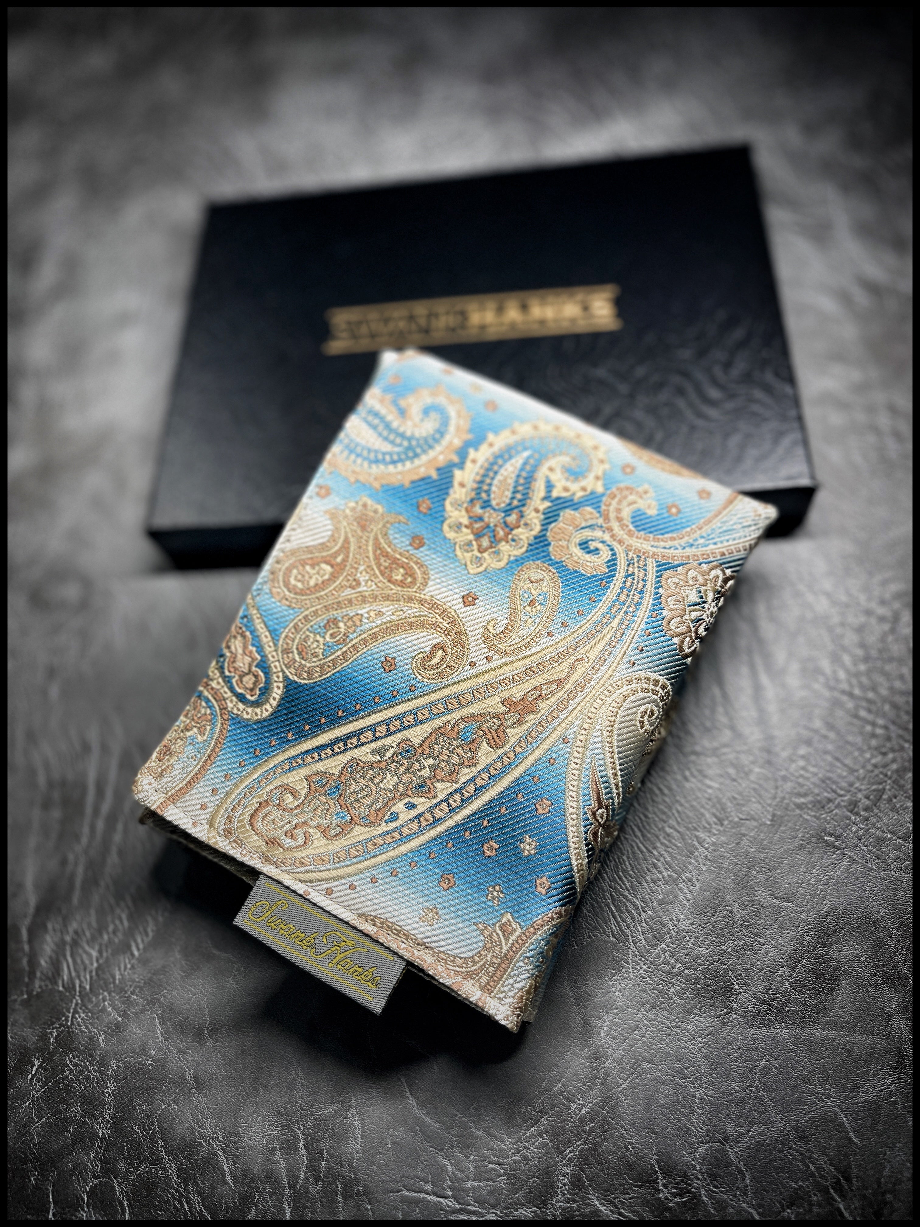 Chiffon Paisley Stripes/Micro Dot Hanks