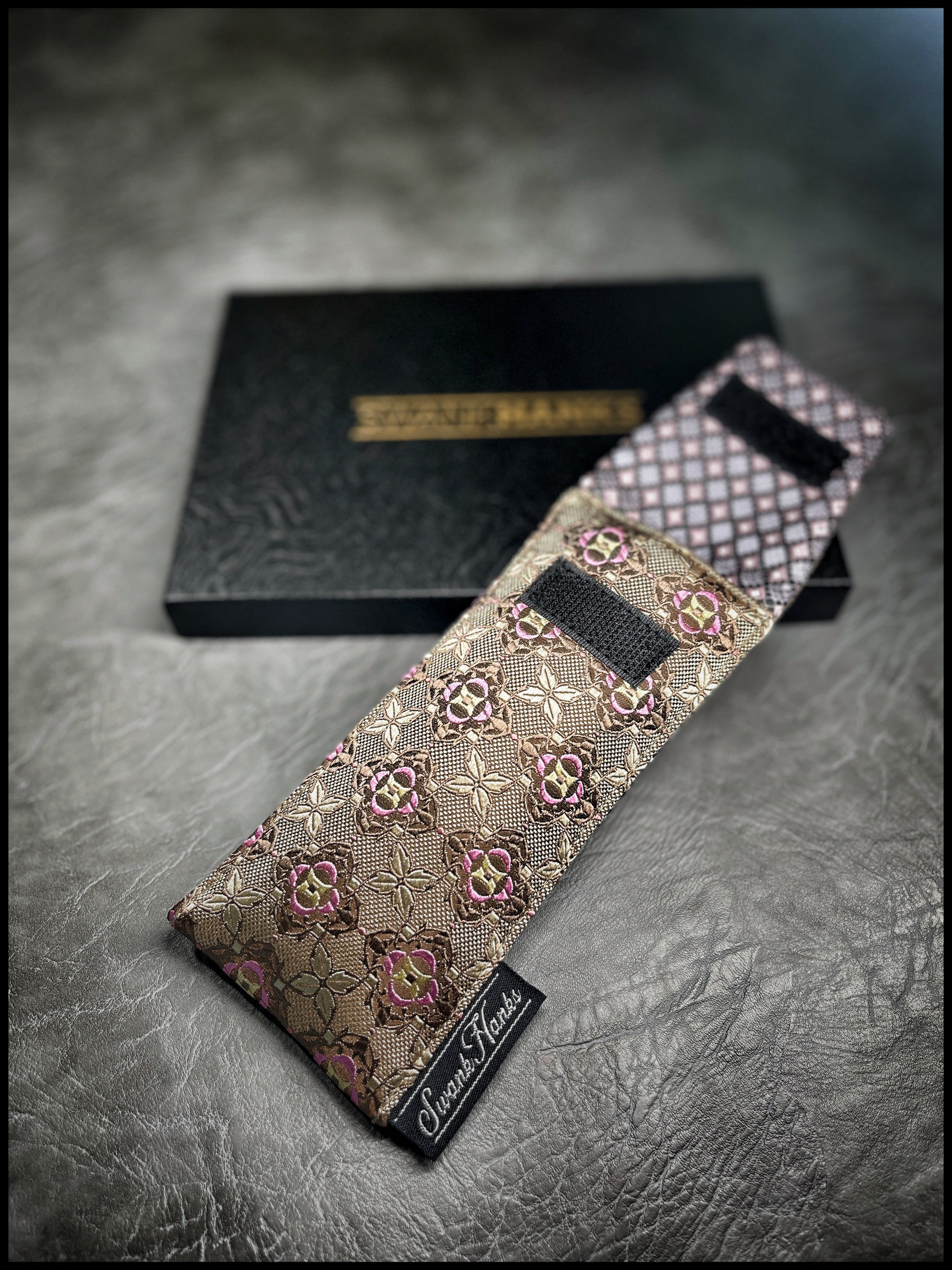 Bronze Leaf Silk Pouches