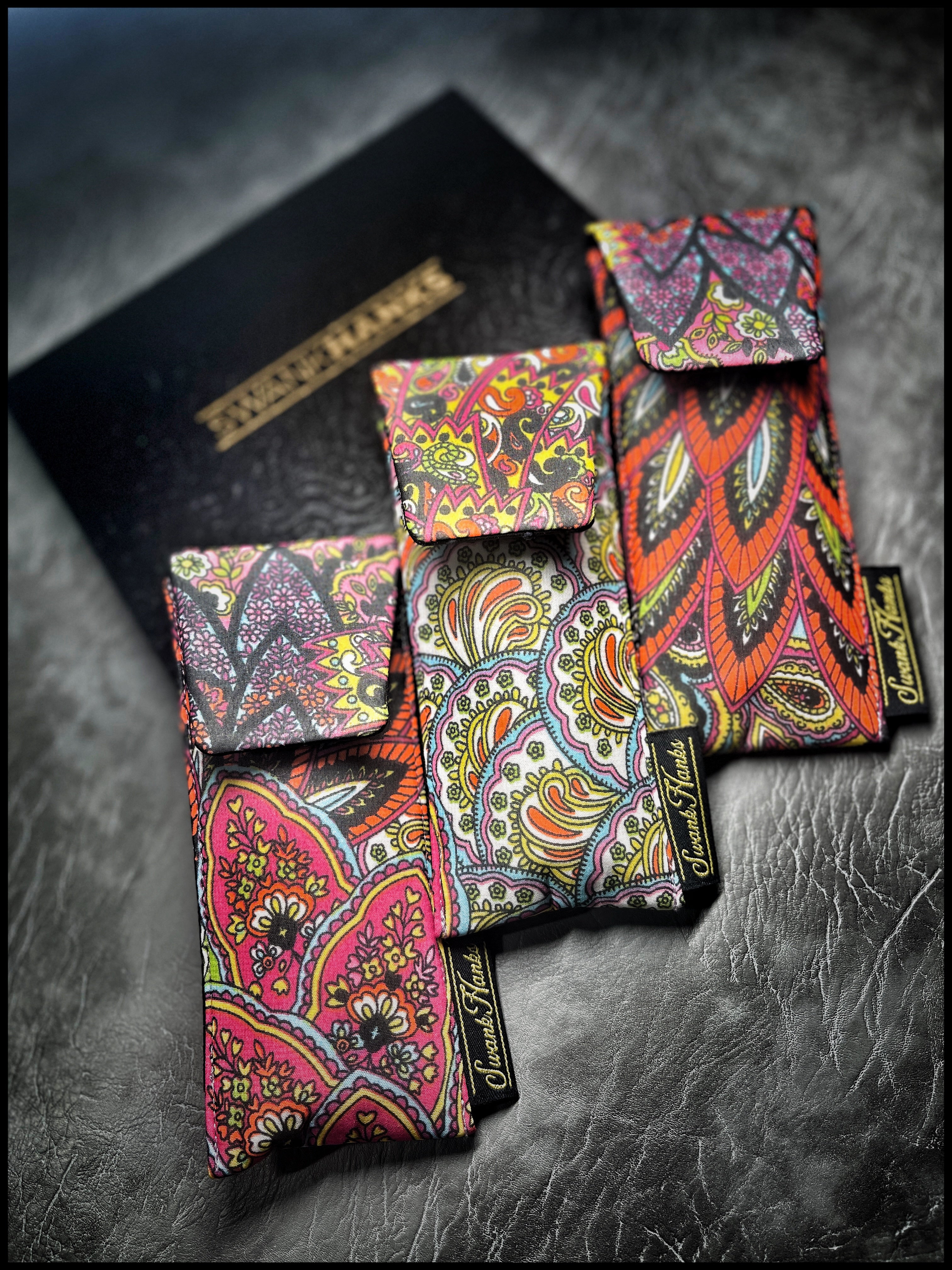 Bohemian Satin Paisley Pouch