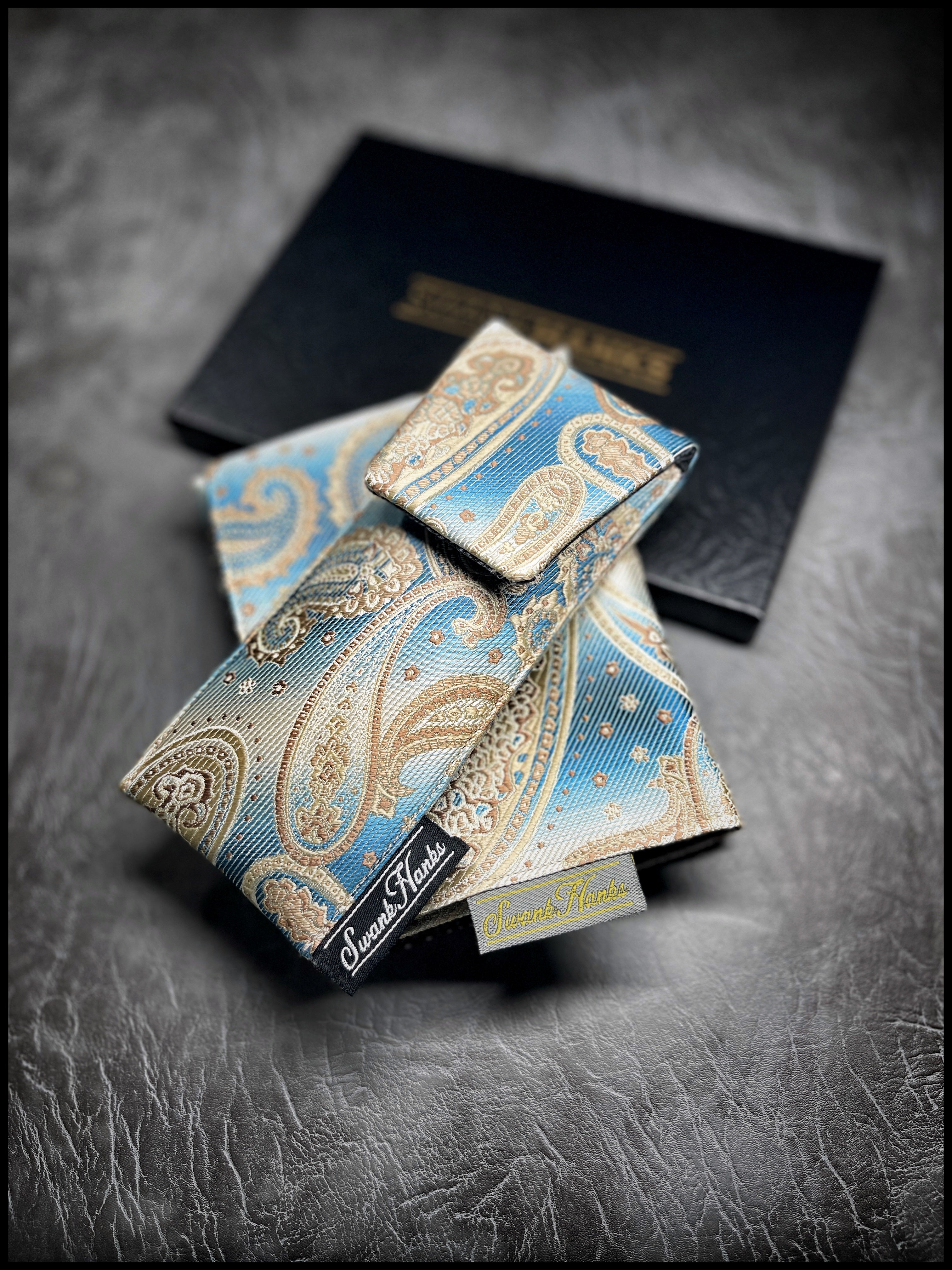 Chiffon Paisley Stripes Single Pouch