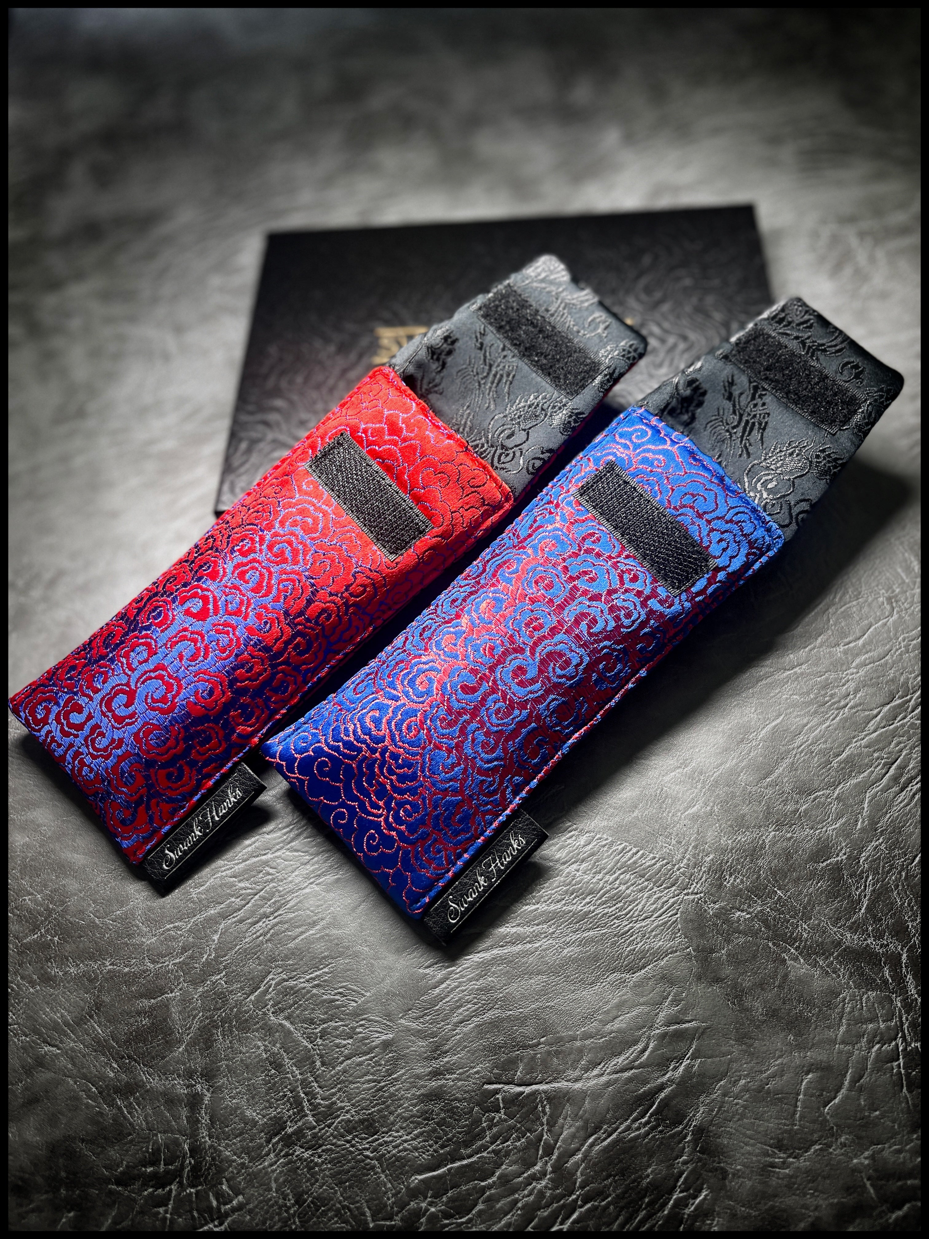 Red Oriental Wave V2 W/ Murdered Out Dragon Silk Single Pouch
