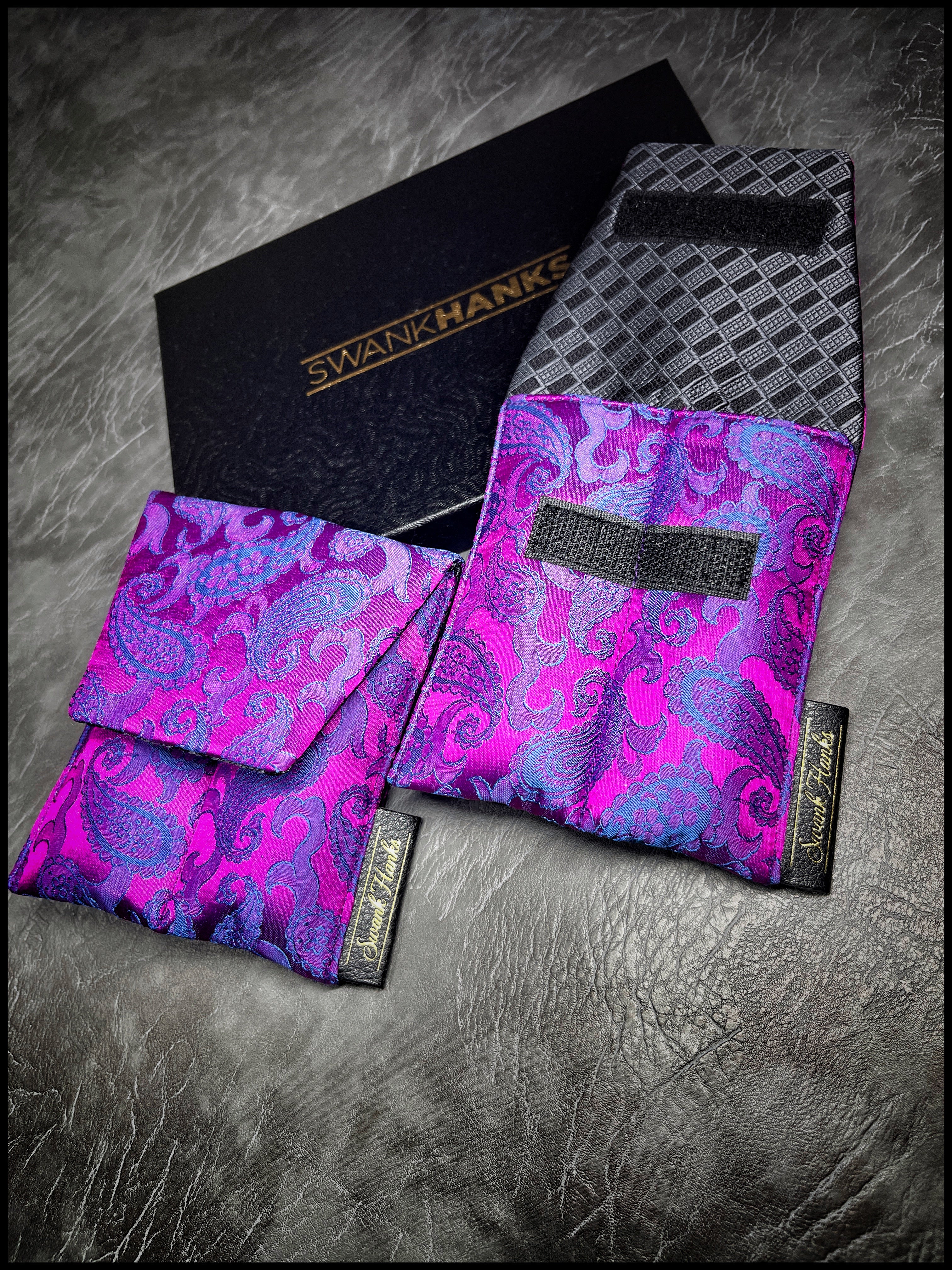 Blurple Mulberry V1 Paisley Silk Mini Double Slot