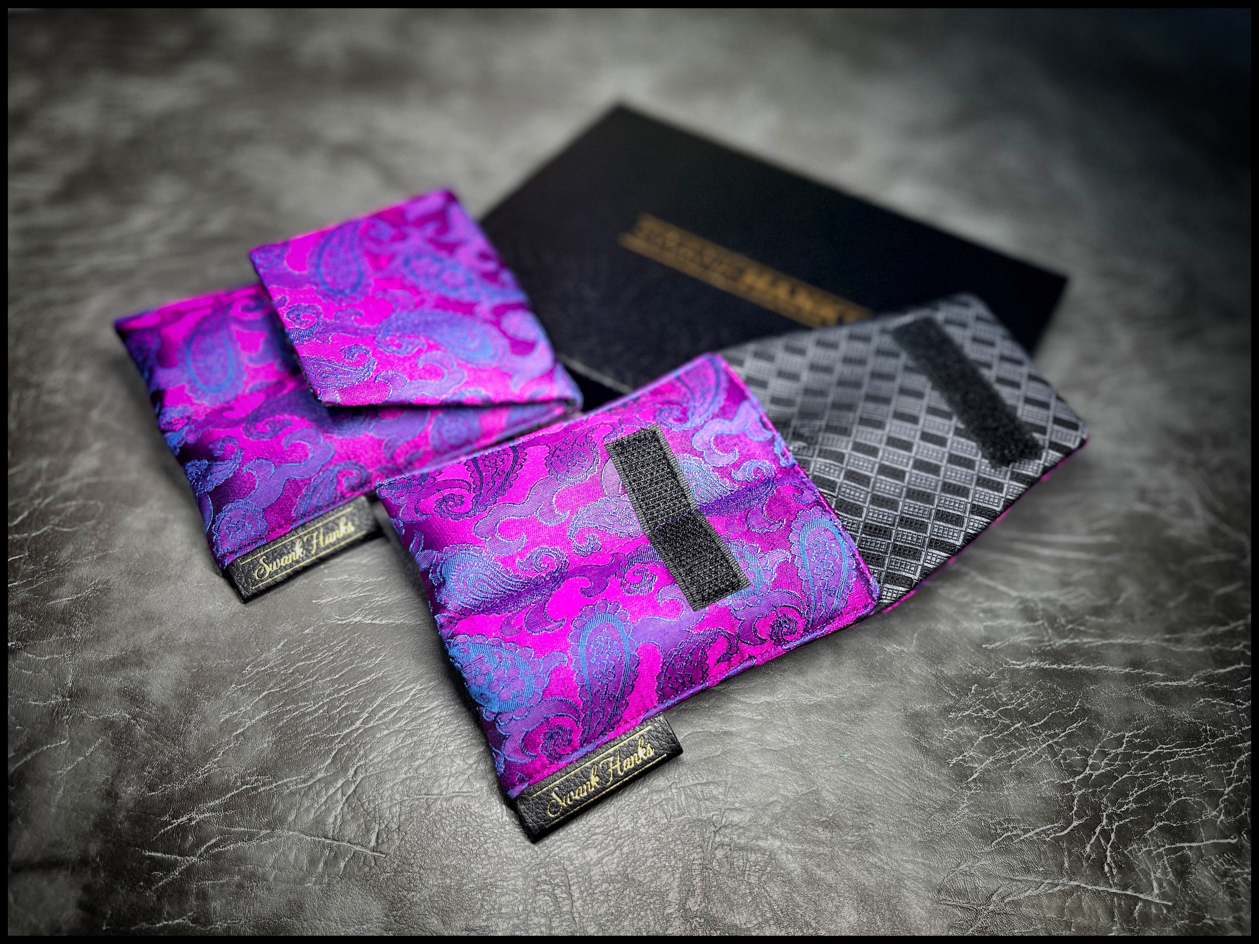 Blurple Mulberry V1 Paisley Silk Mini Double Slot