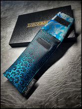 Blue Oriental Wave V1 Silk Brocade/ Blue Dragon Silk Single Pouch