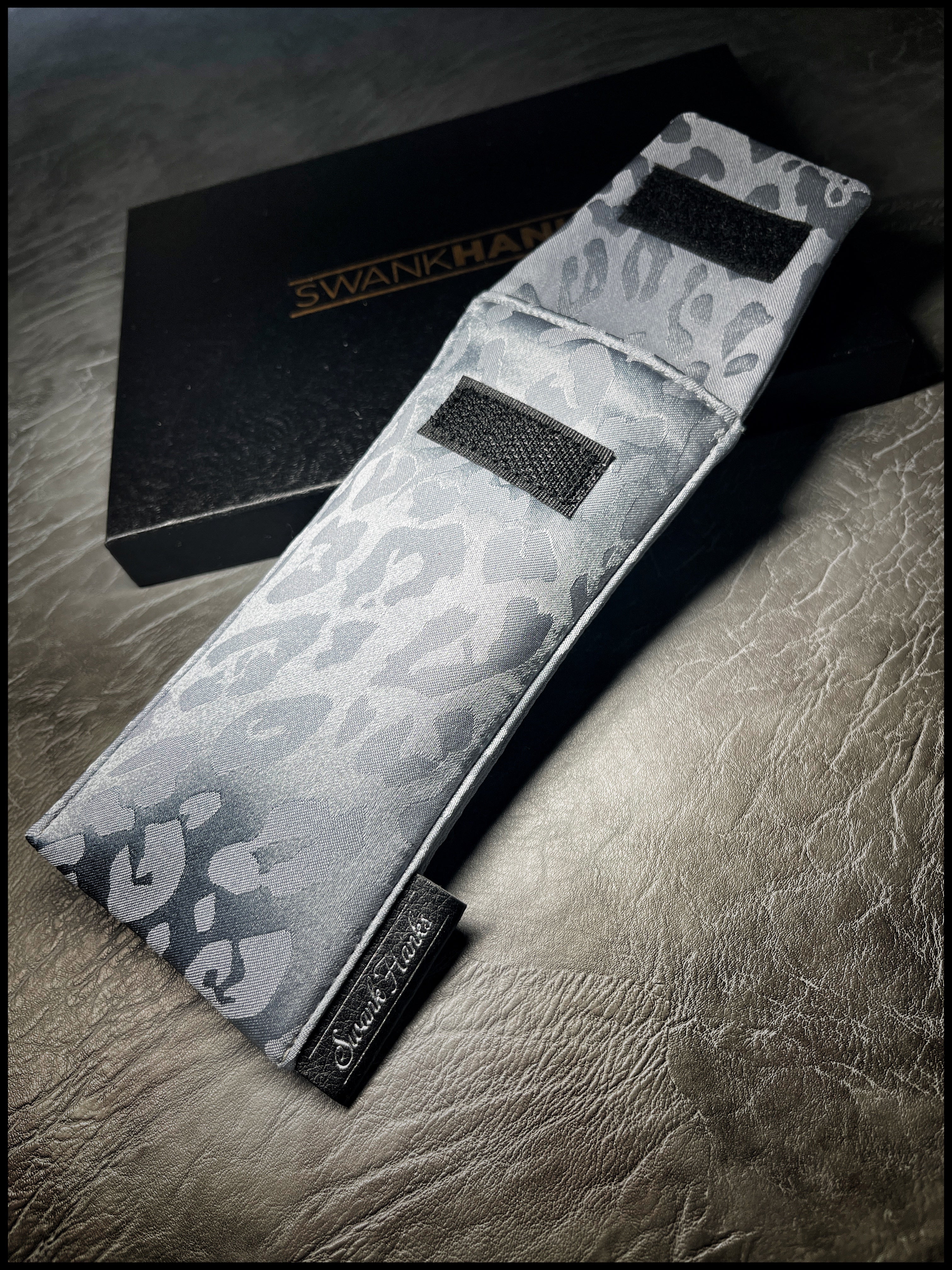 Satin Silver Camo Silk Single Pouch