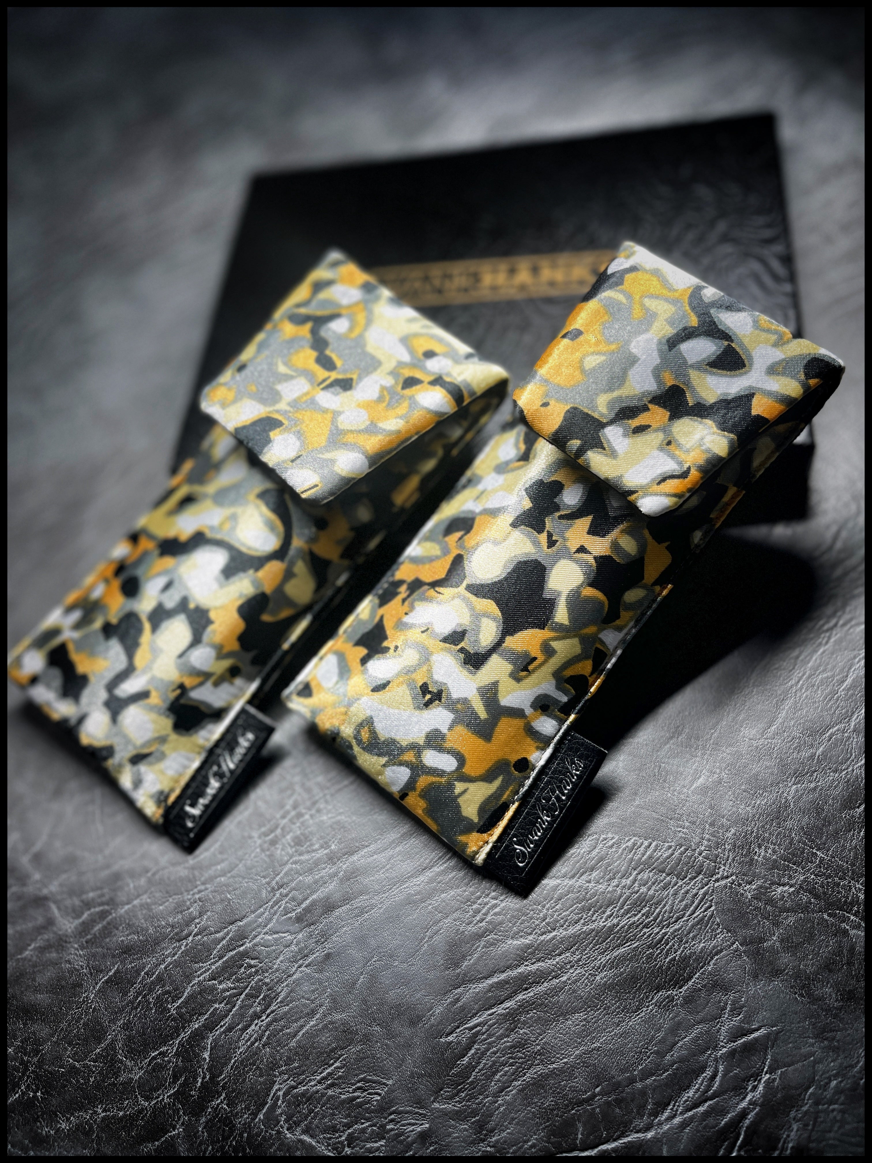 Yellow/Black Camo Silk/Dobby Cotton Single Pouch