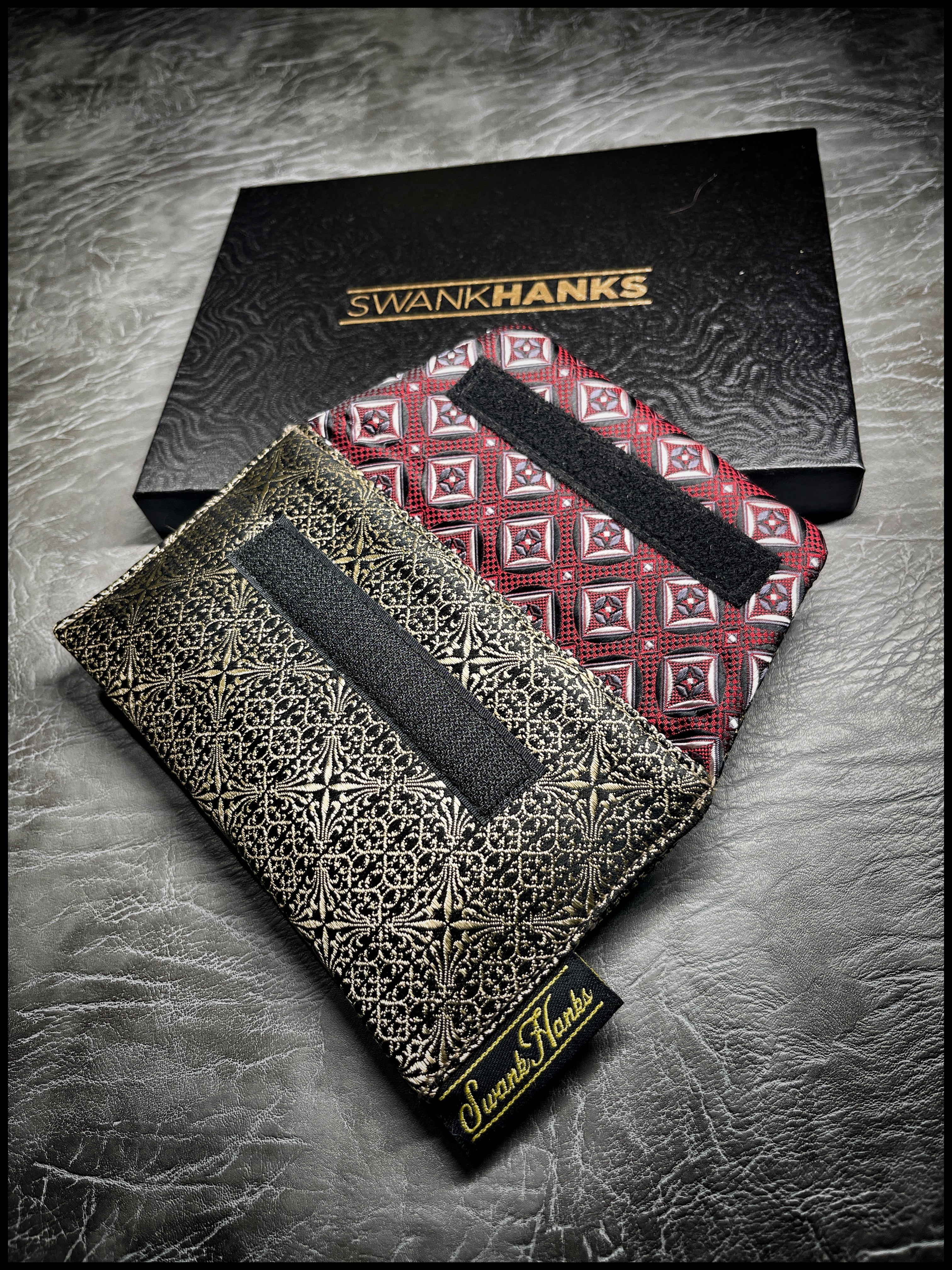 1-OFF Heritage Gold/Black w/ Red Diamond Silk Single Pouch New Spec