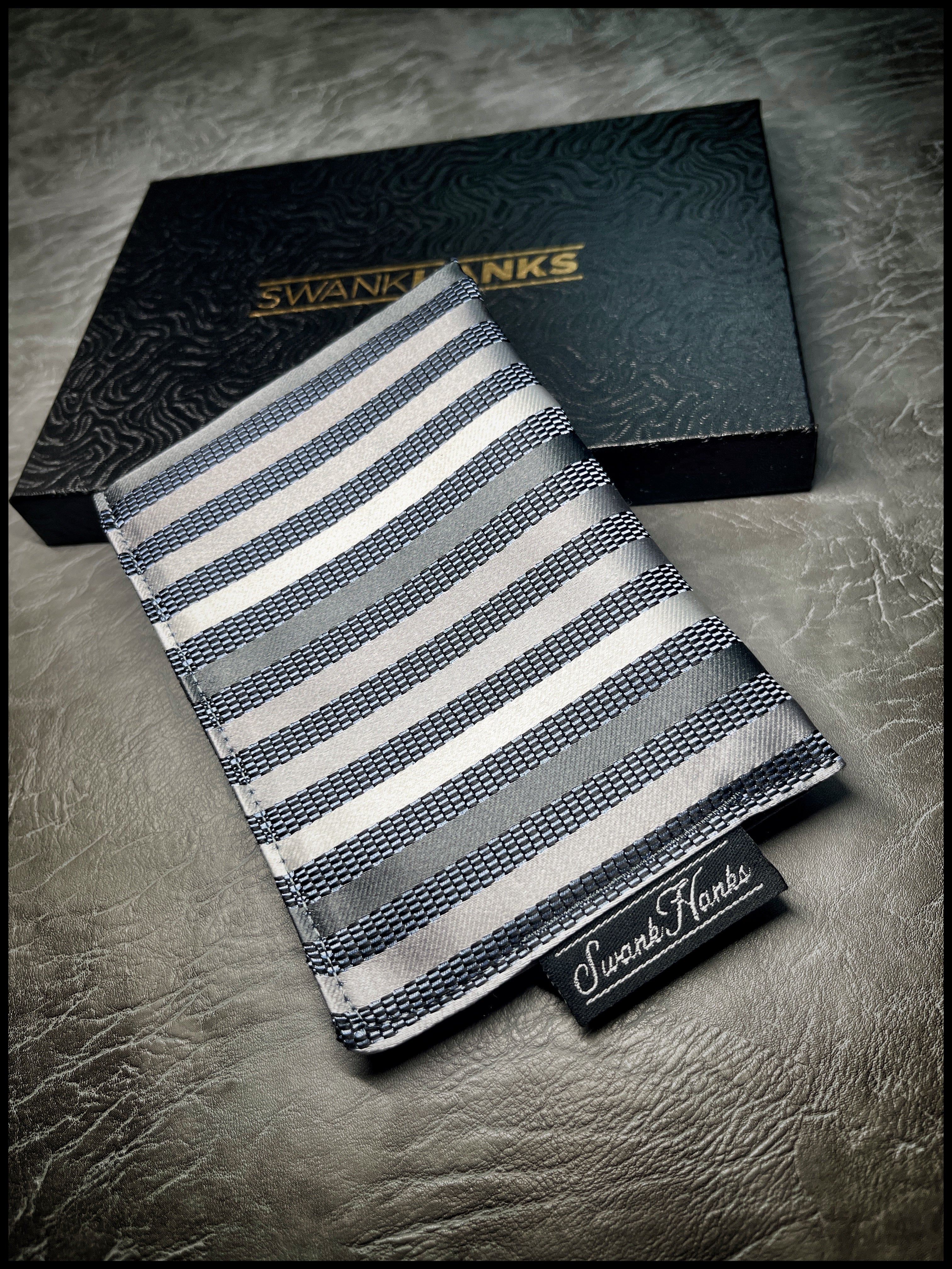 Graphite/Blue Pinstripe Mini Hanks