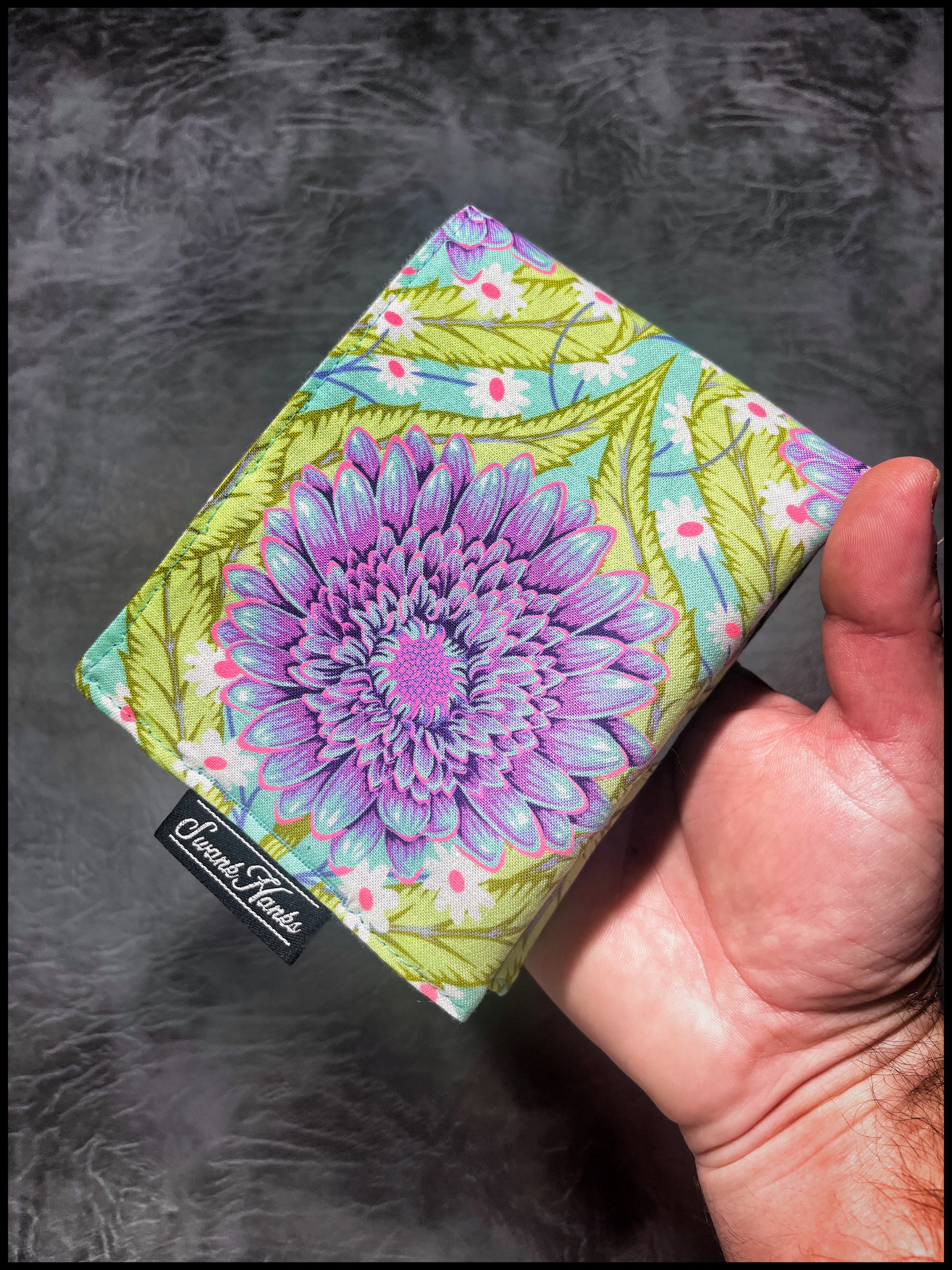 Neon Floral/ Grey Microsuede Hanks