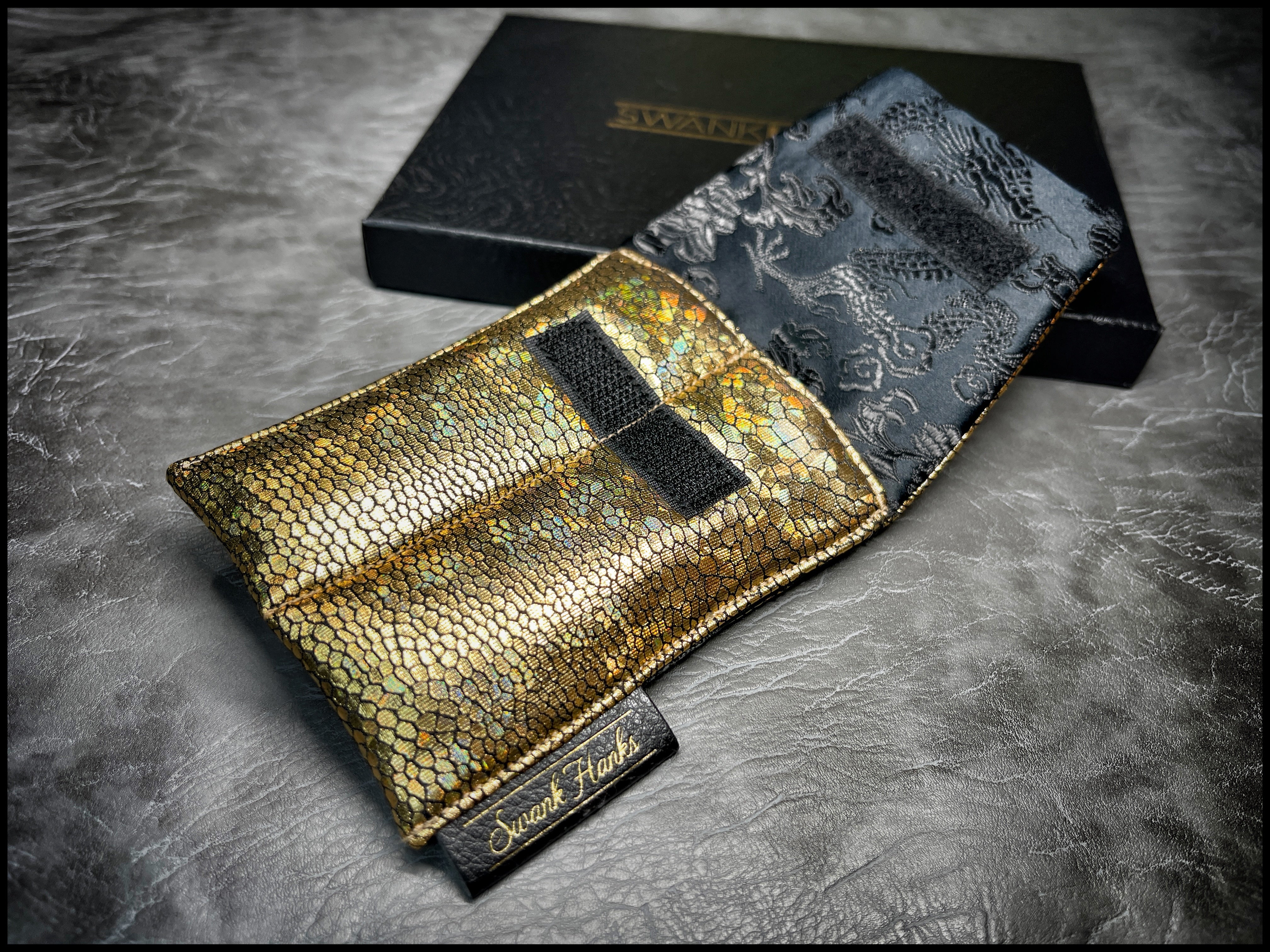 Uv Gold Dragonscale/ Murdered Out Dragon Silk Mini Double-Slot