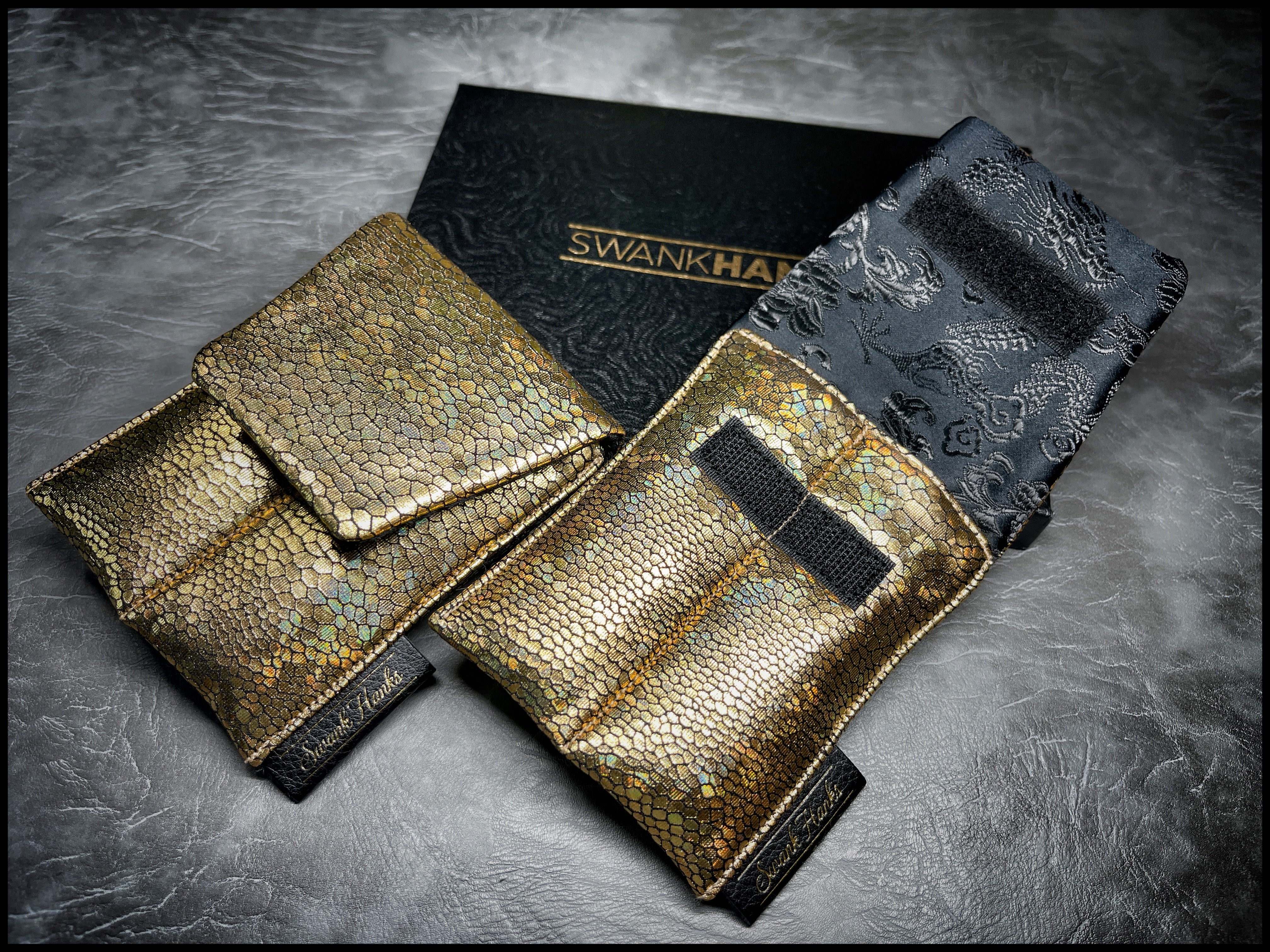 Uv Gold Dragonscale/ Murdered Out Dragon Silk Mini Double-Slot