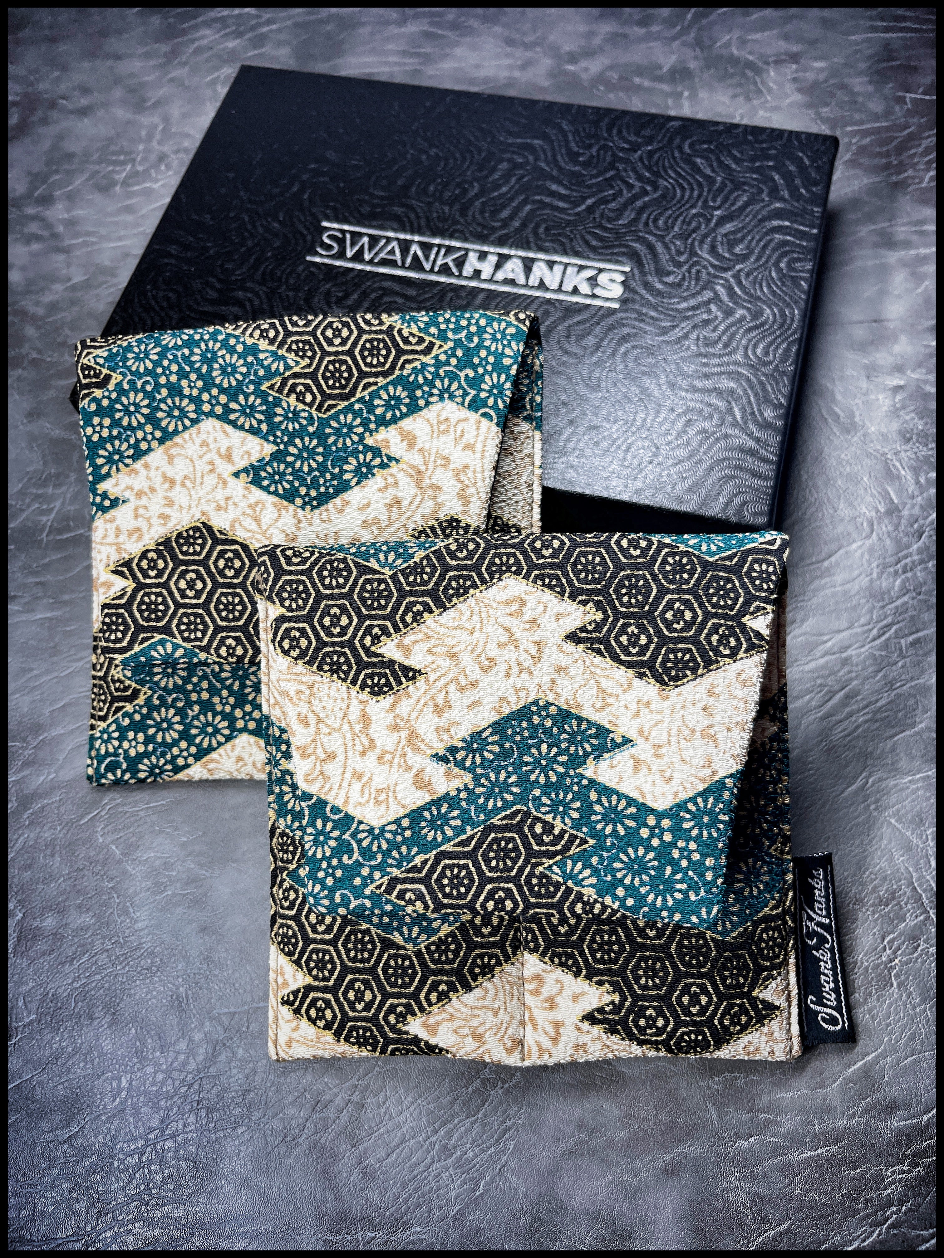 Japanese Silk Chiffon / Asanoha Mini Double Slot Pouch