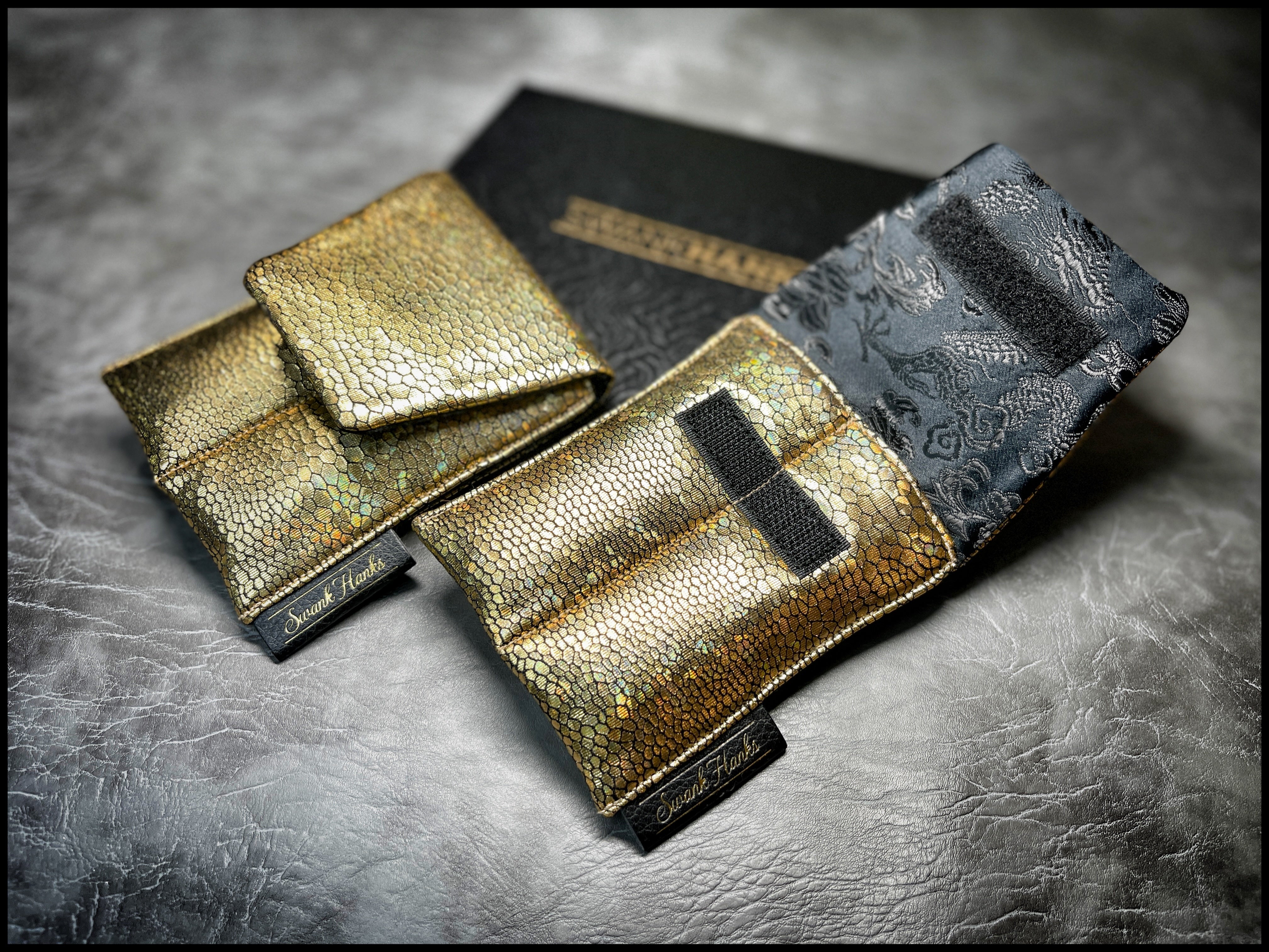 Uv Gold Dragonscale/ Murdered Out Dragon Silk Mini Double-Slot