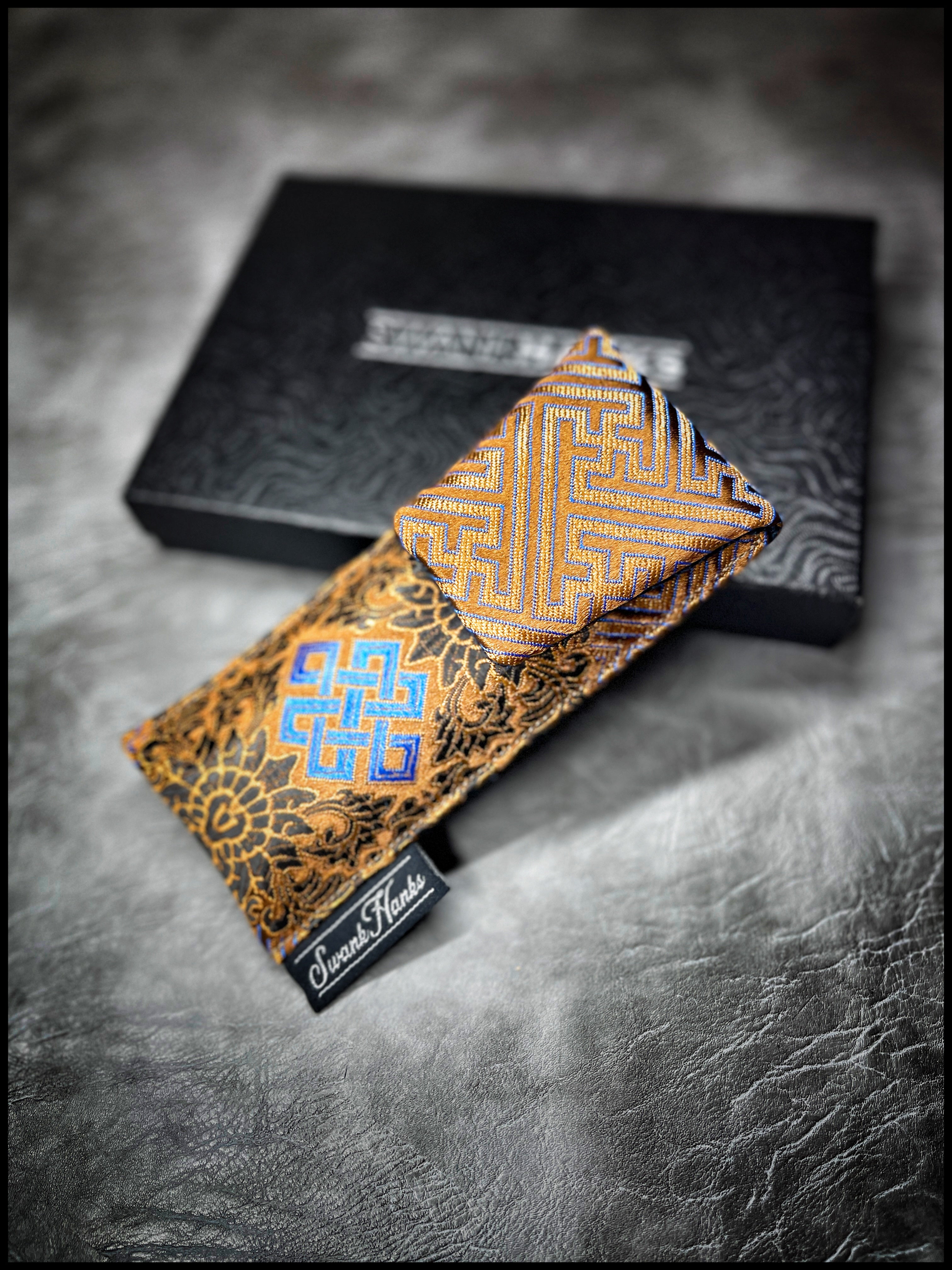 1-OFF Royal Bronze Seigaiha Single Slot Pouch