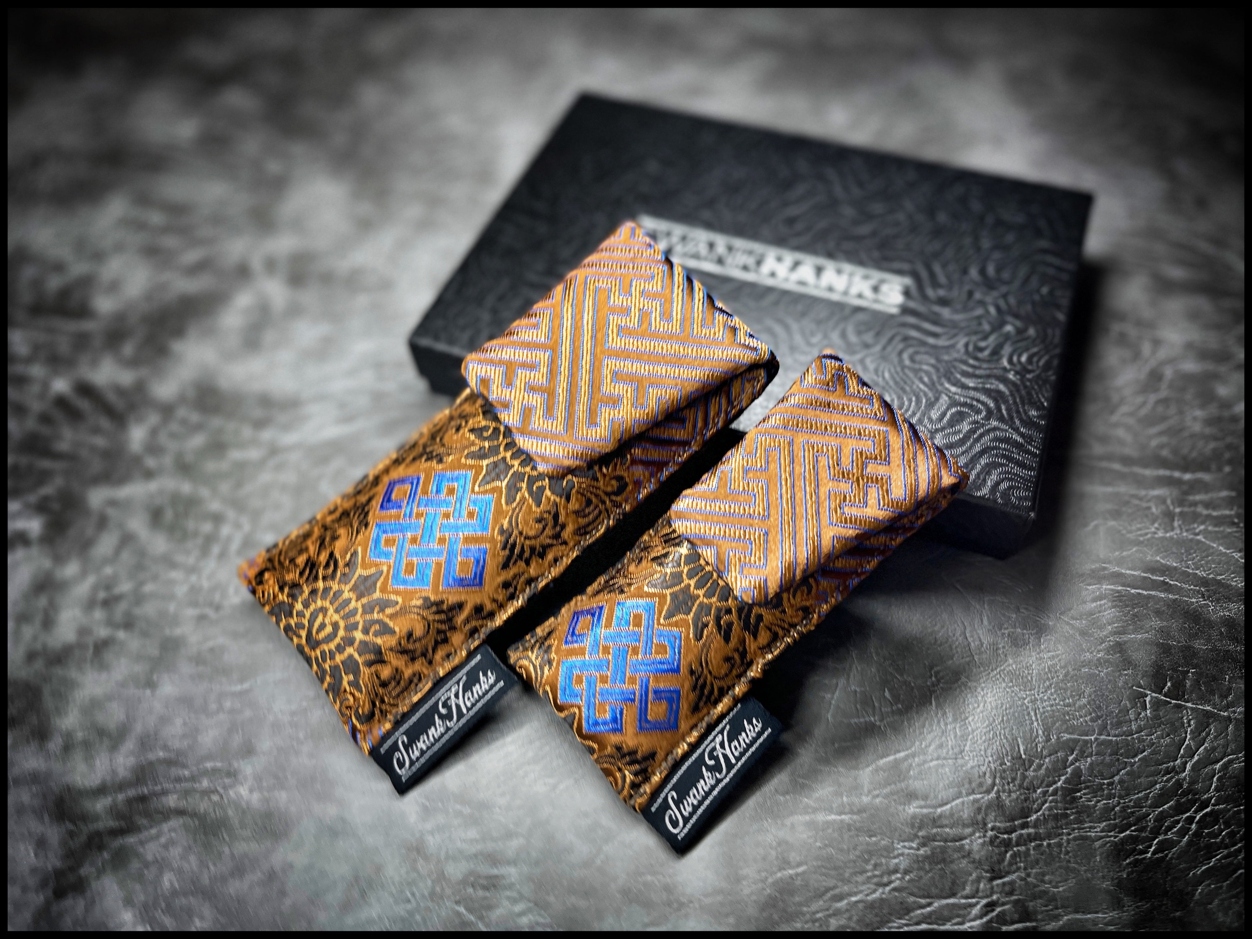 1-OFF Royal Bronze Seigaiha Single Slot Pouch