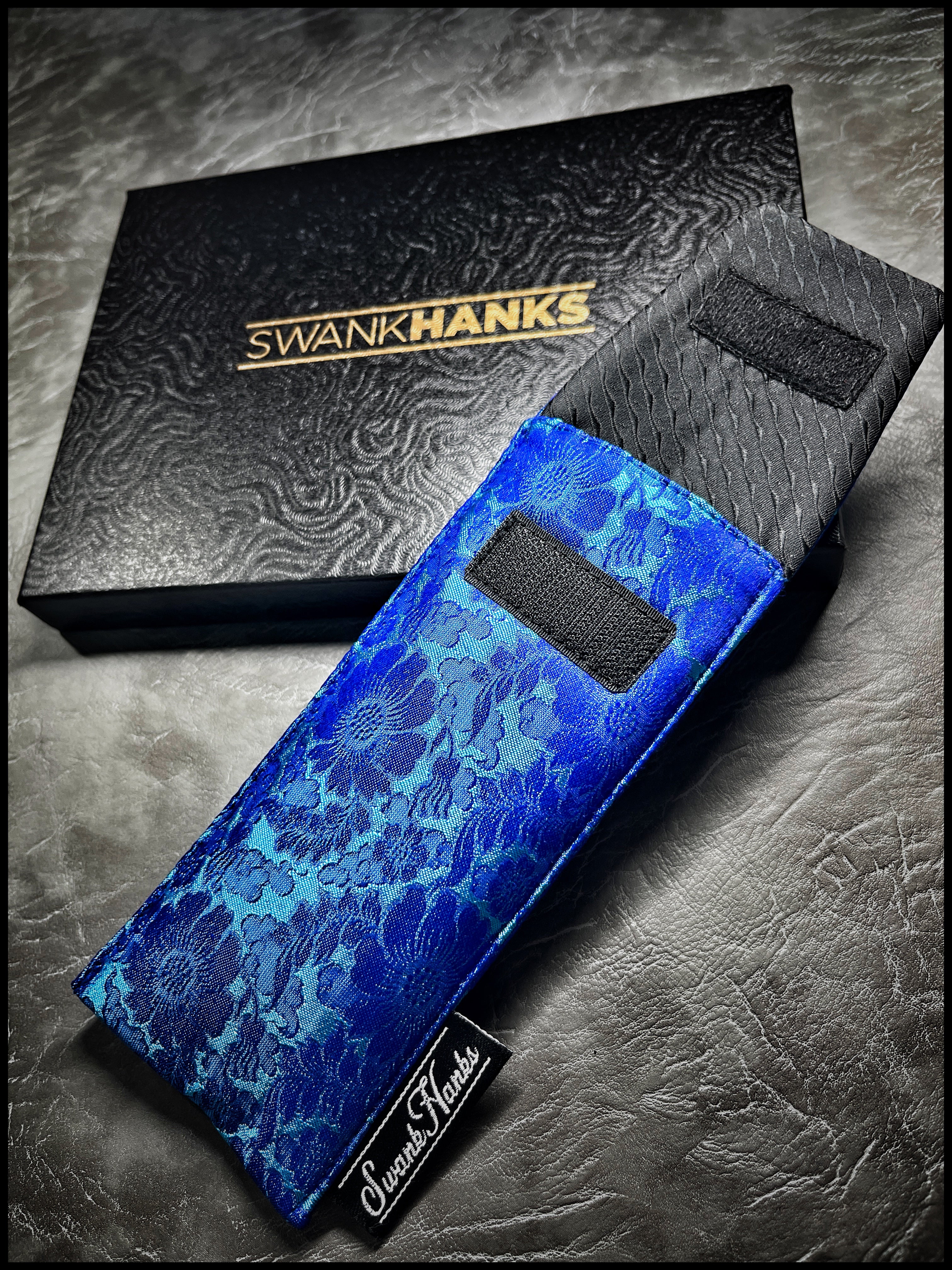 Color Shifting Silk Floral/ Black Satin Silk Pouch