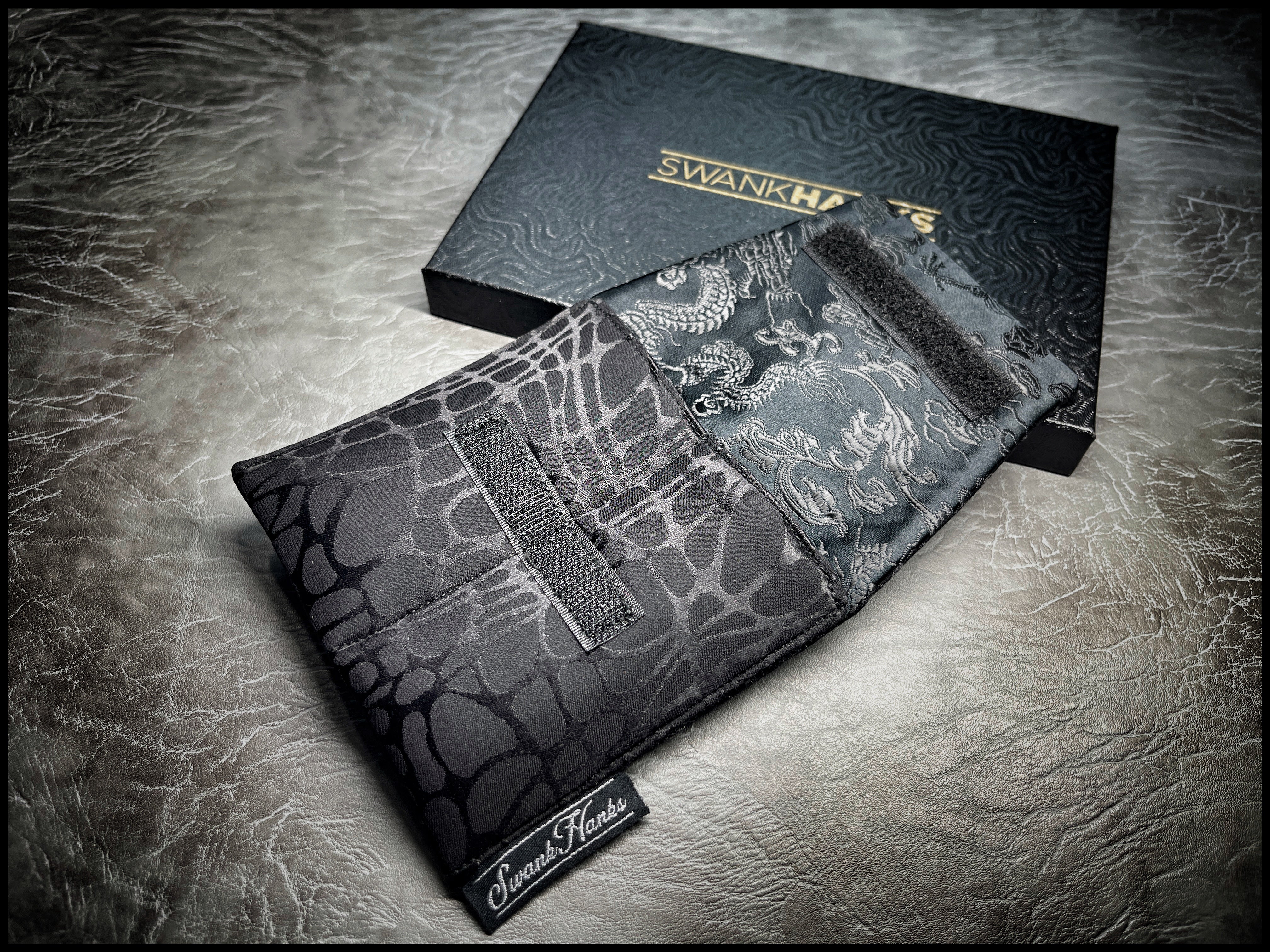 Griffin Murdered Out Dragonscale Silk Mini Double-Slot Pouch