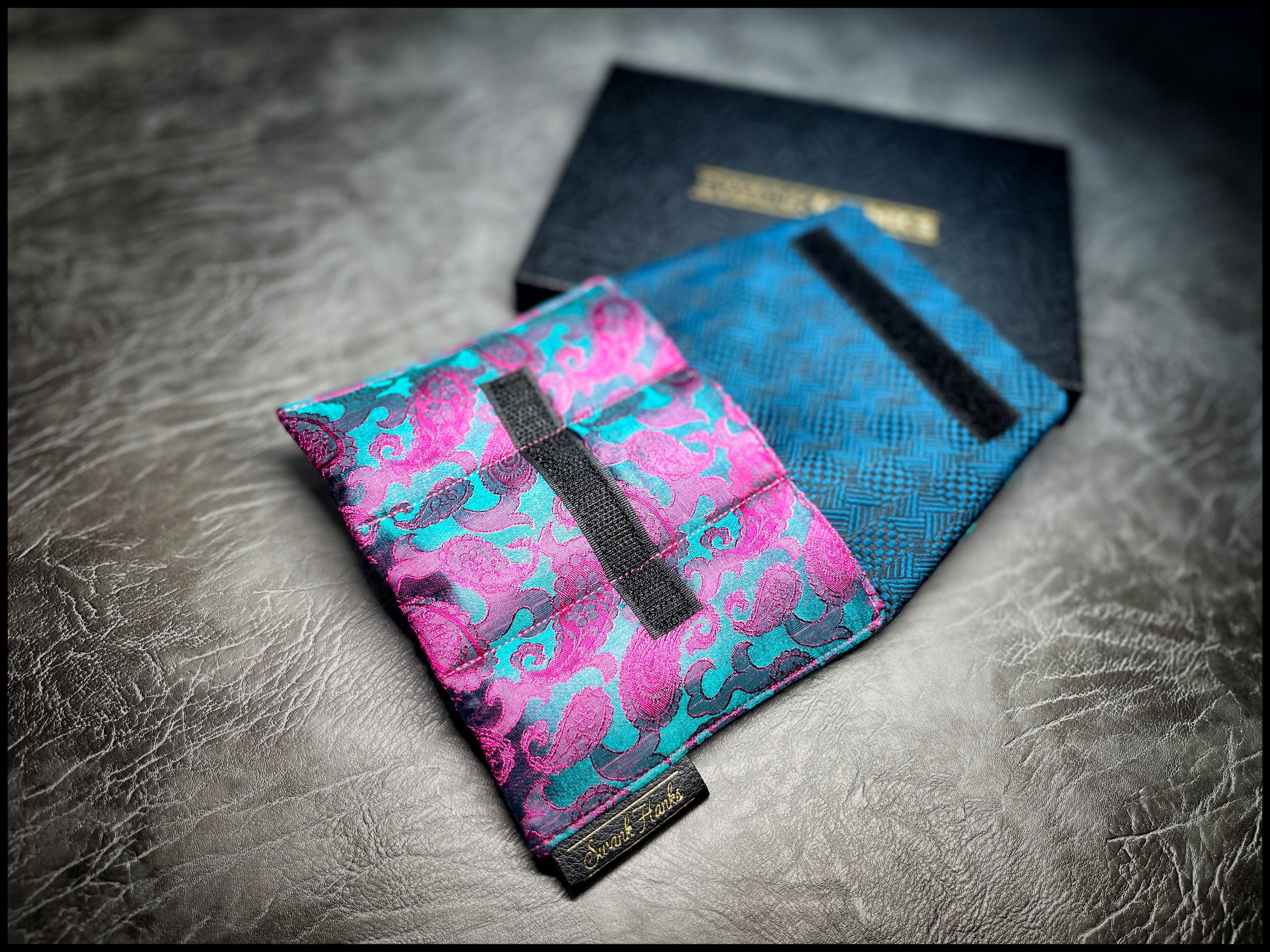 1-OFF Griffin Mulberry Silk Paisley Mini Triple-Slot Pouch