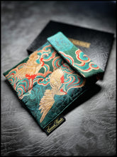 1-OFF Green Dragon Crane/ Emerald Silk Double-Slot Pouch
