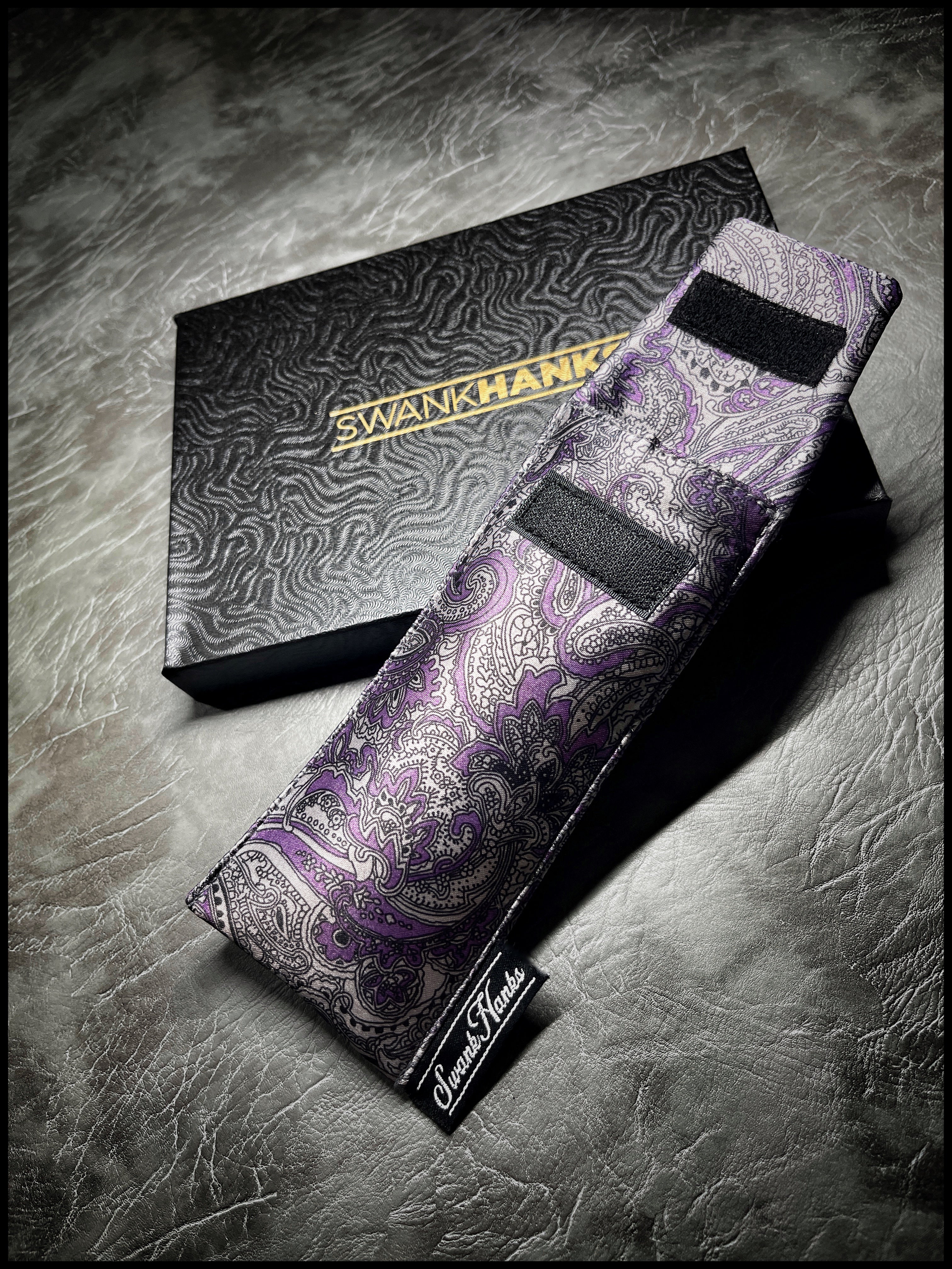 Purple Silk Royal Paisley Single Pouch