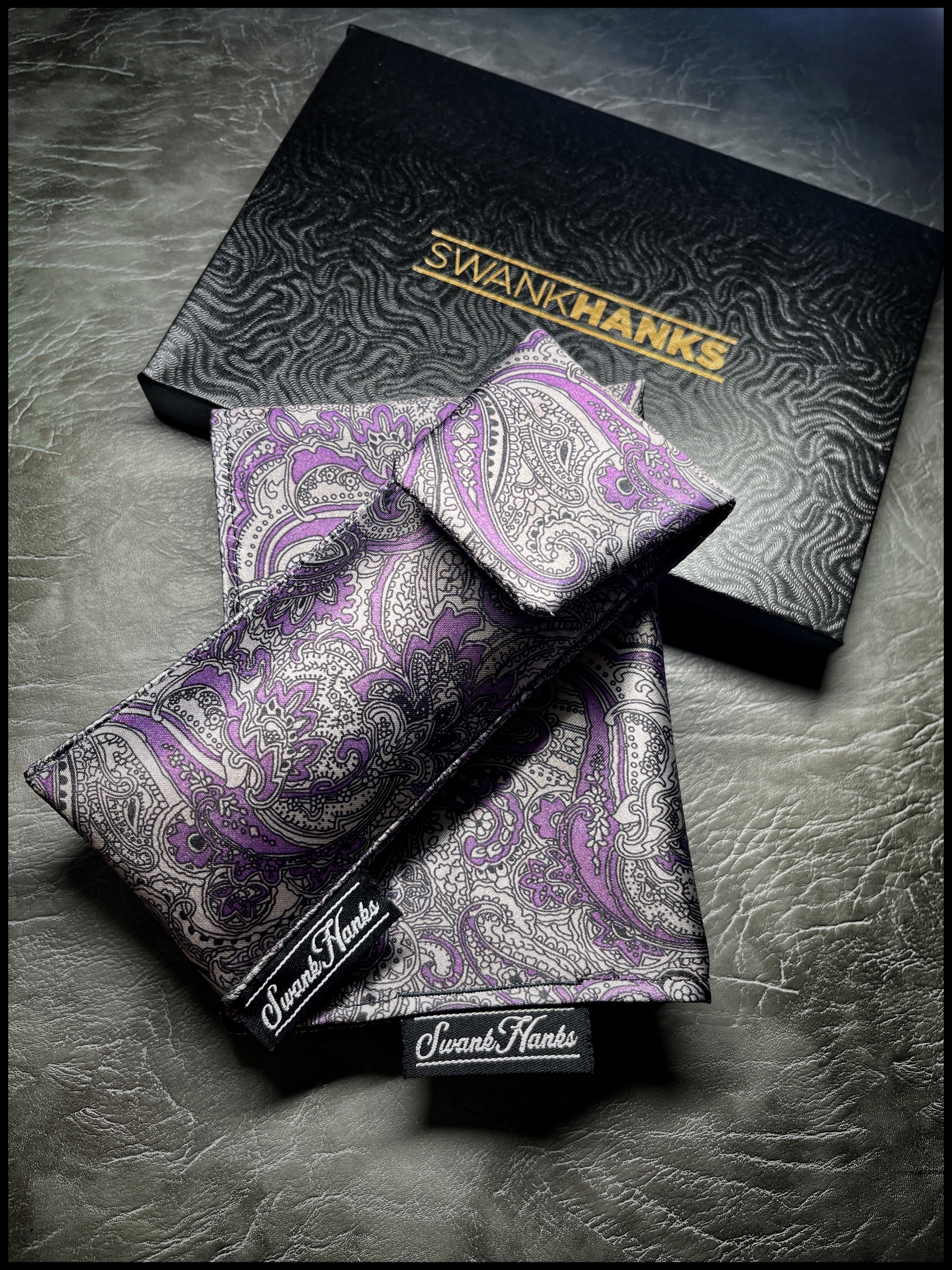 Purple Silk Royal Paisley Single Pouch