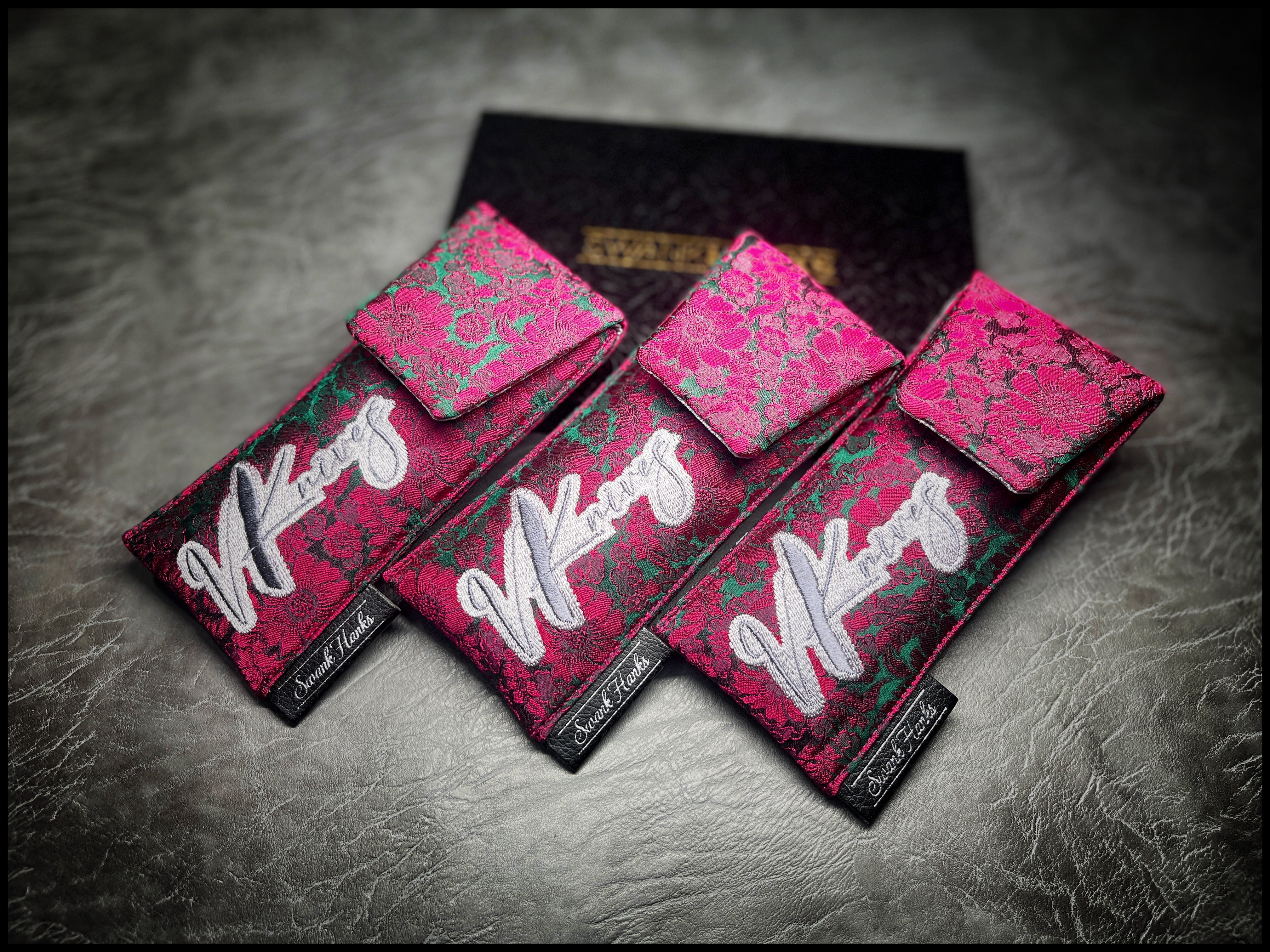 Viknives Mulberry/ Silver Silk Charmeuse Single Pouch