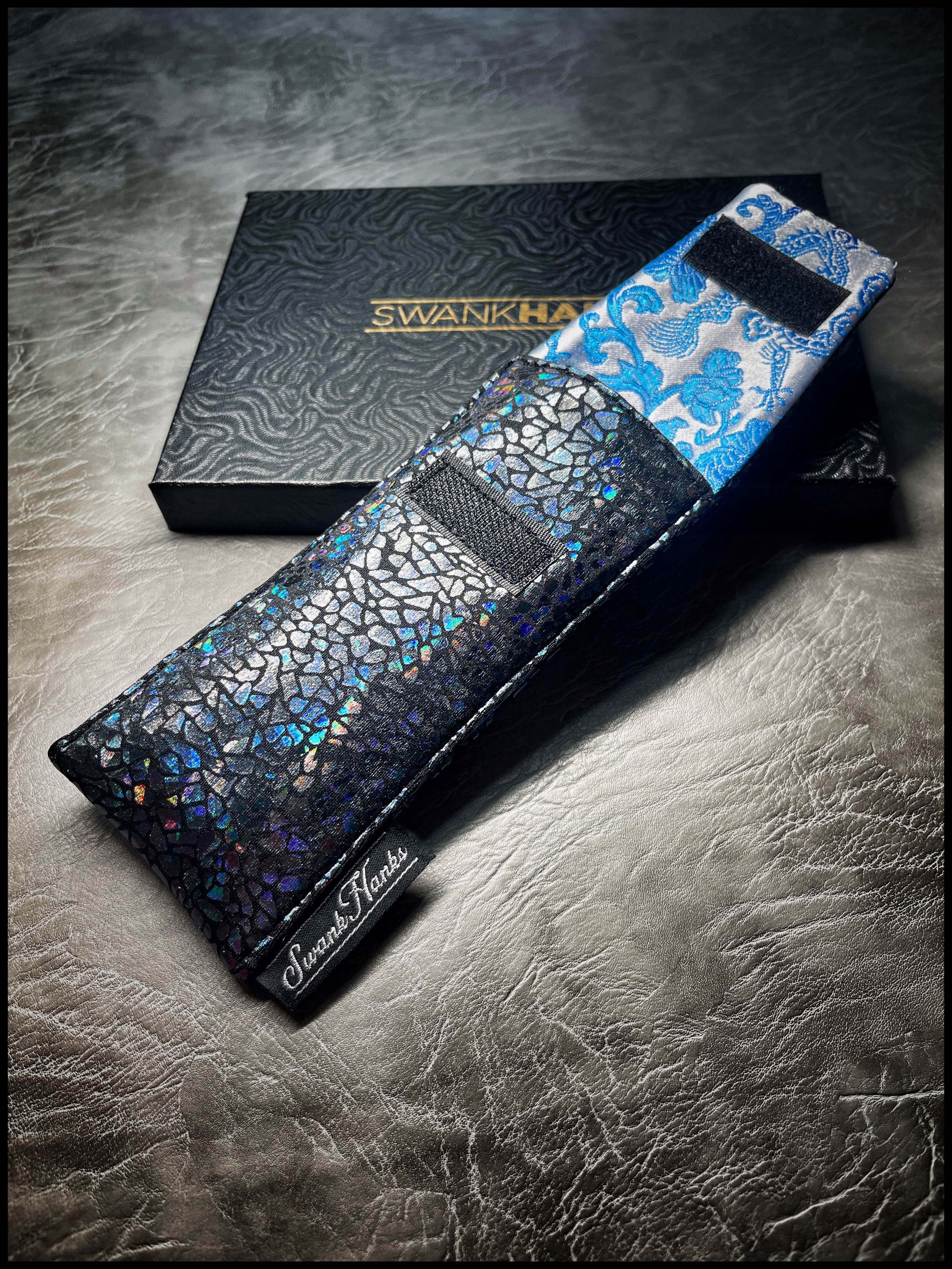 1-OFF UV Dragonscale/ Satin Silver/Blue Dragon Silk Single Pouch