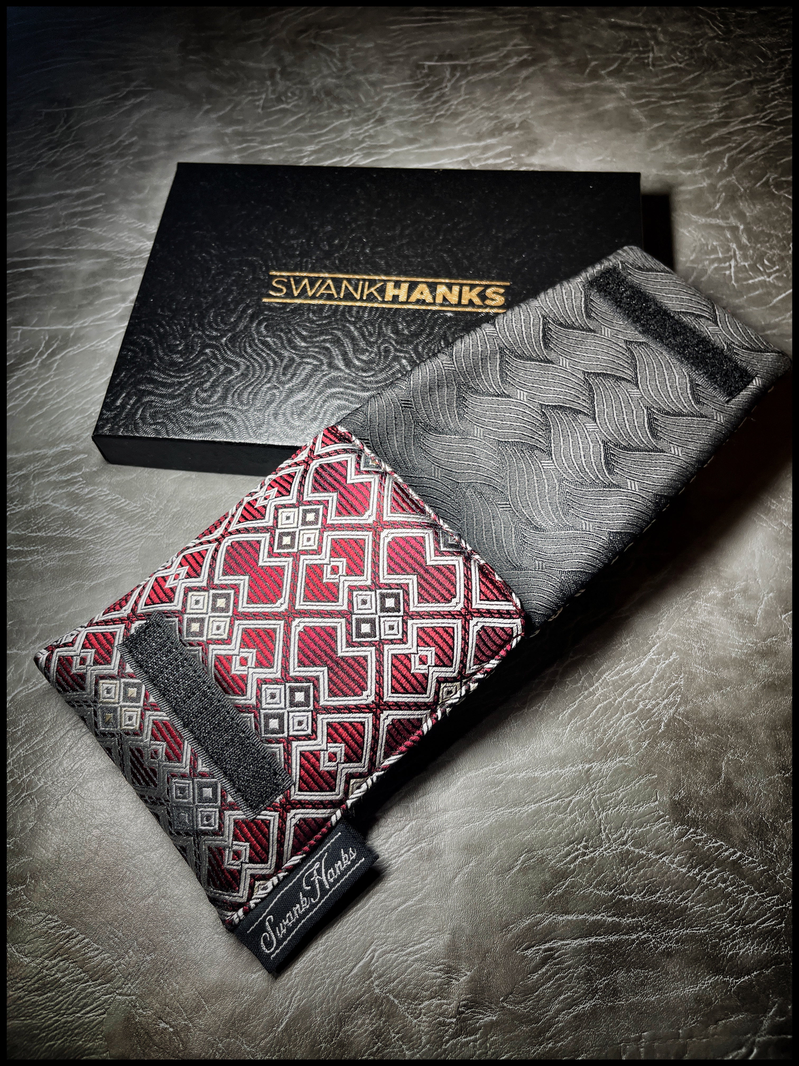 Griffin Inc. Red/Silver Silk Mini Pouch