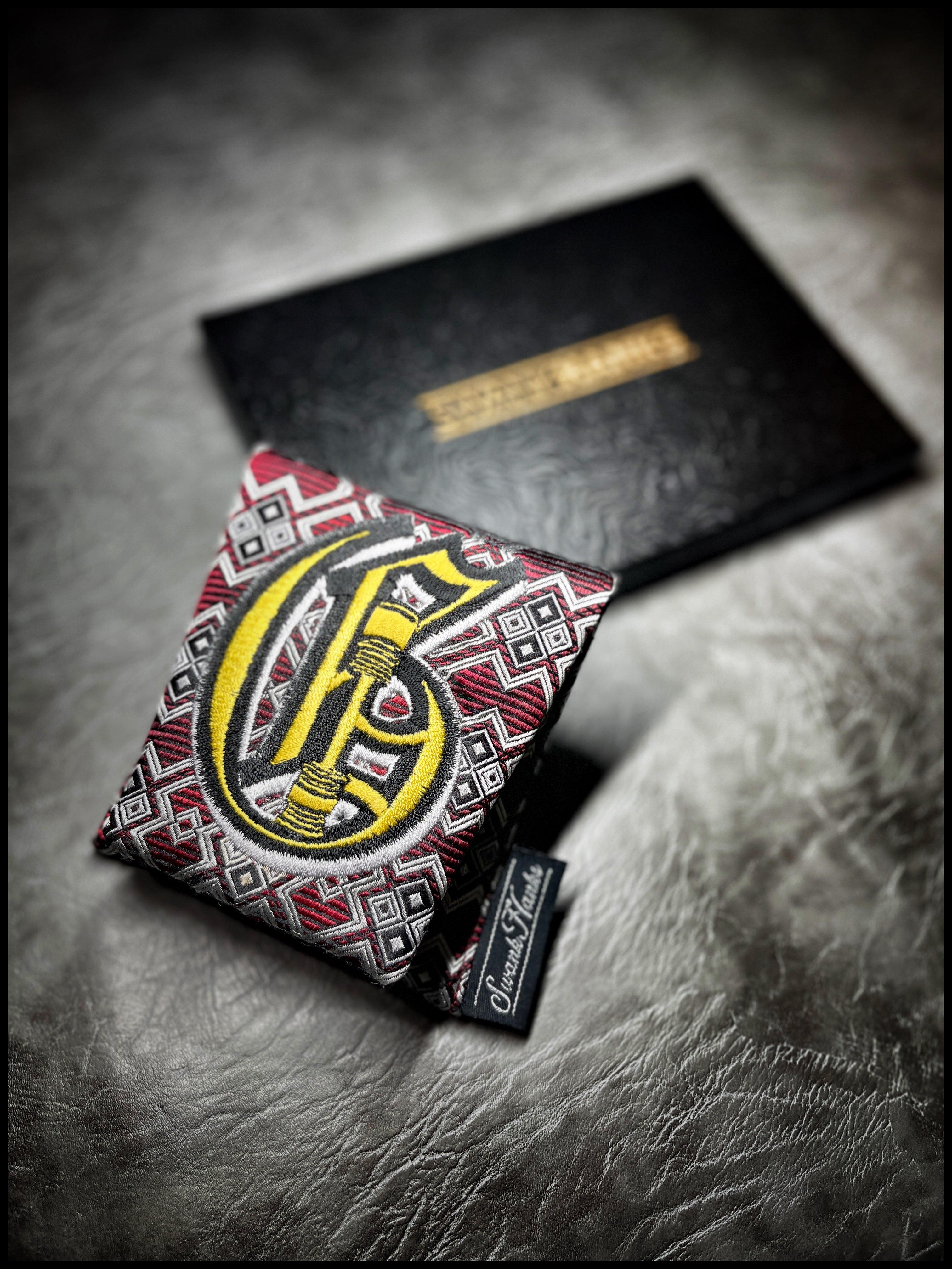 Griffin Inc. Red/Silver Silk Mini Pouch