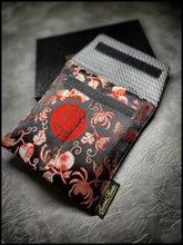 1-OFF Oriental Silk V3/Gunmetal Satin Silk Double-Slot Pouch