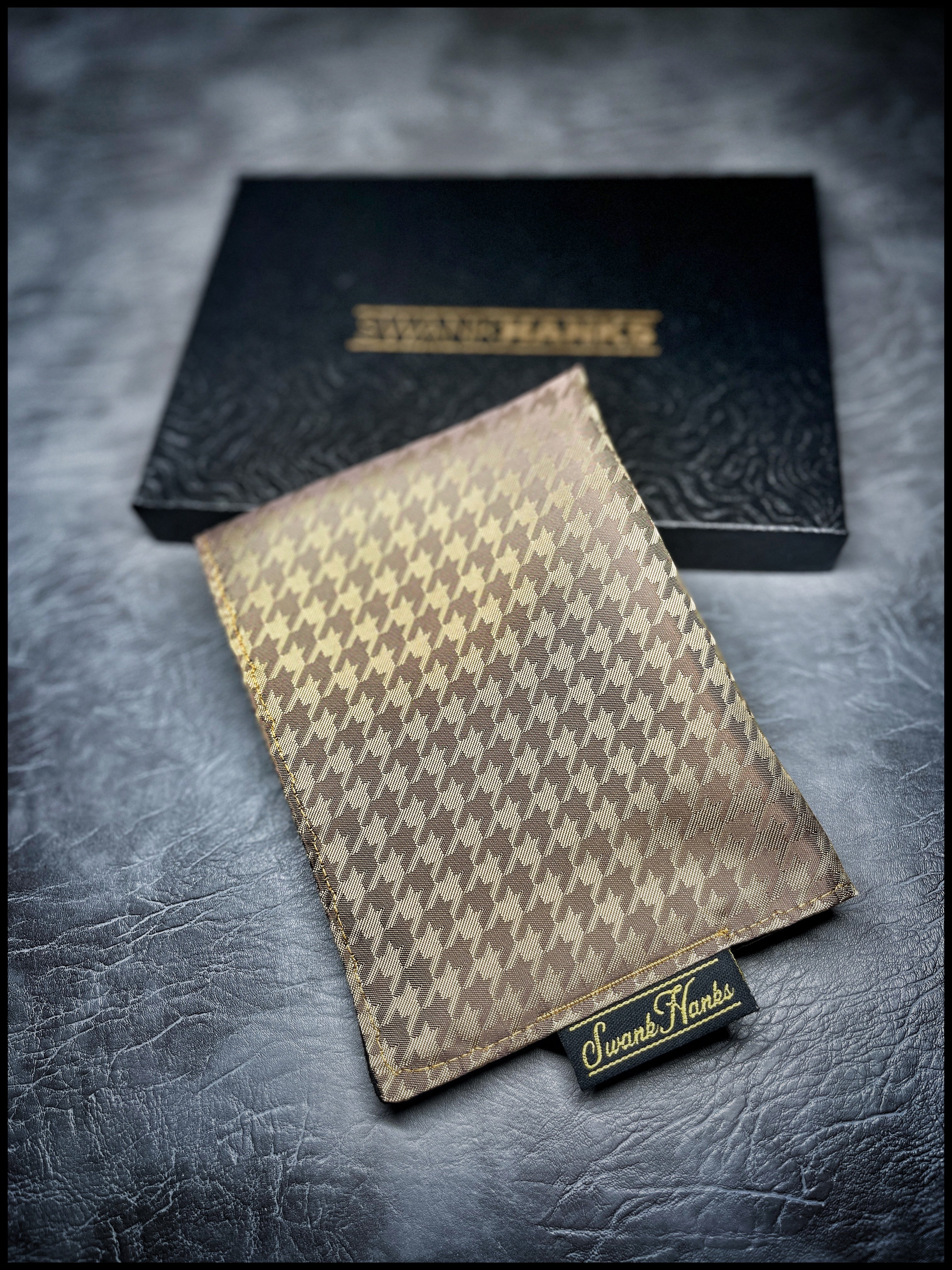 Satin Silk Gold Houndstooth Hank