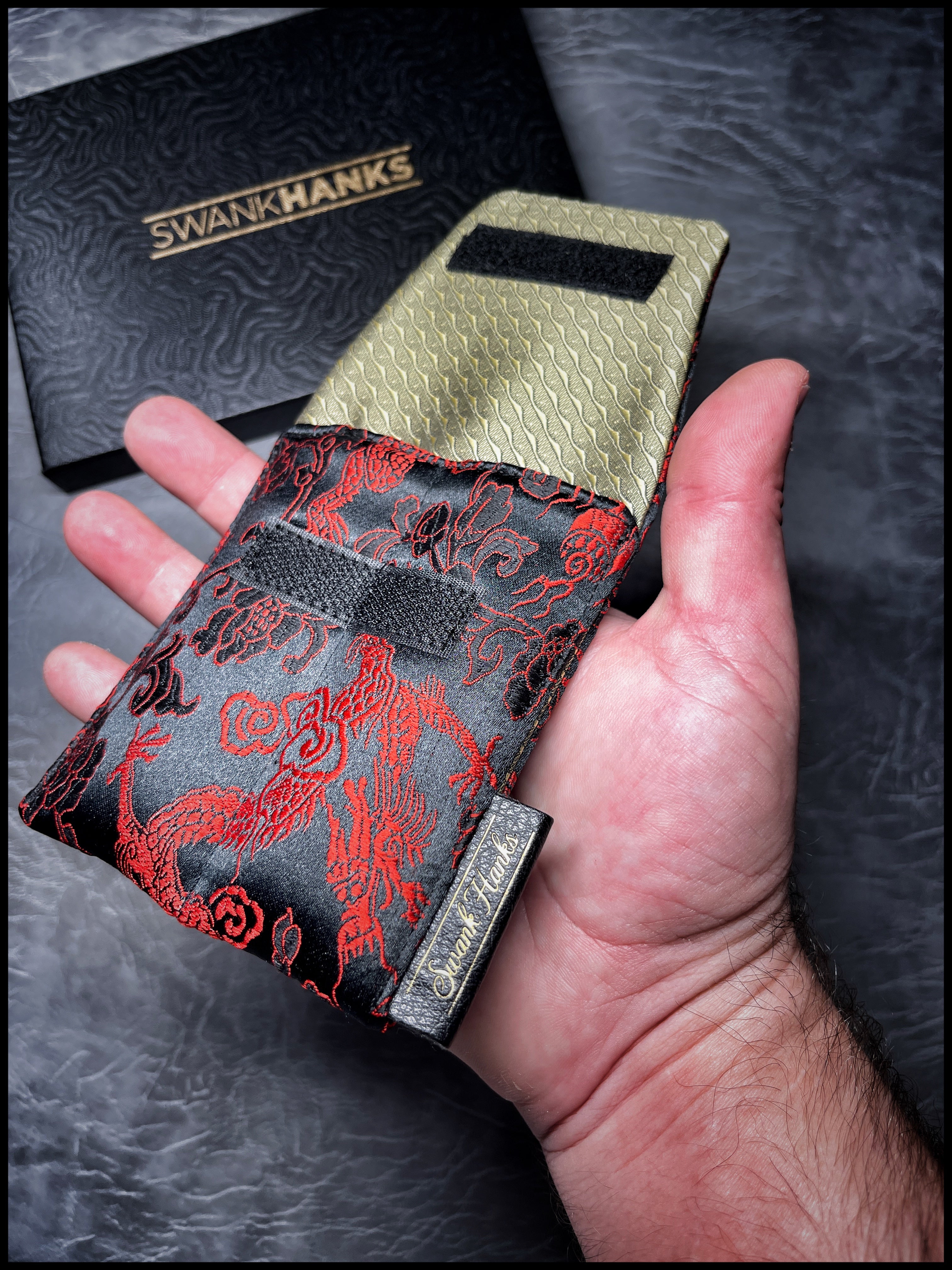 Red/Black DragonSilk Mini Double-Slot Pouch