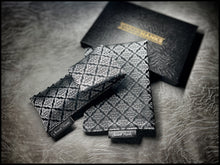 Twilight Silver Silk Brocade/Satin Gunmetal Single Pouch