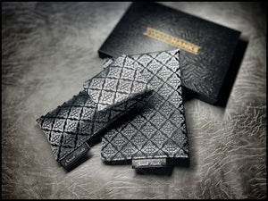 Twilight Silver Silk Brocade/Satin Gunmetal Single Pouch