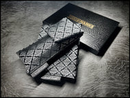 Twilight Silver Silk Brocade/Satin Gunmetal Single Pouch