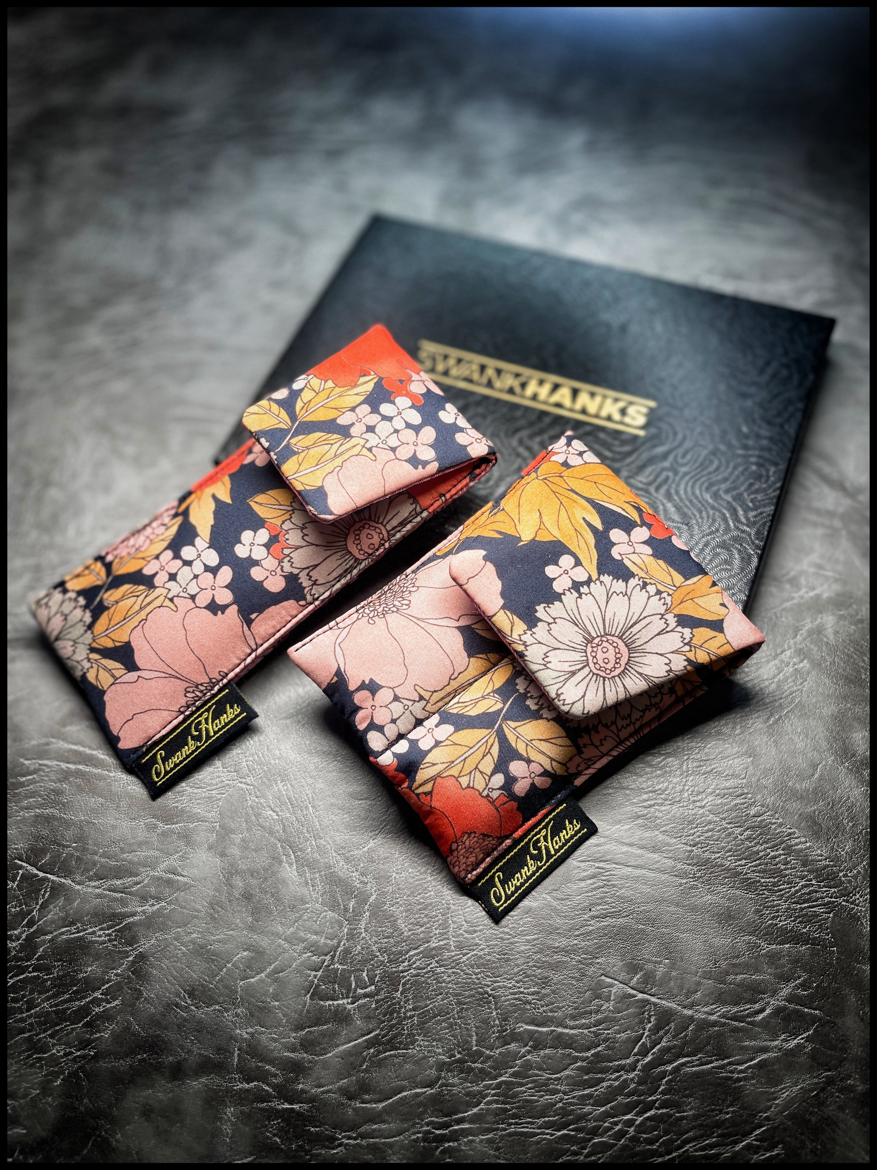 Pastel Poppy Silk Mini Double-Slot Pouch