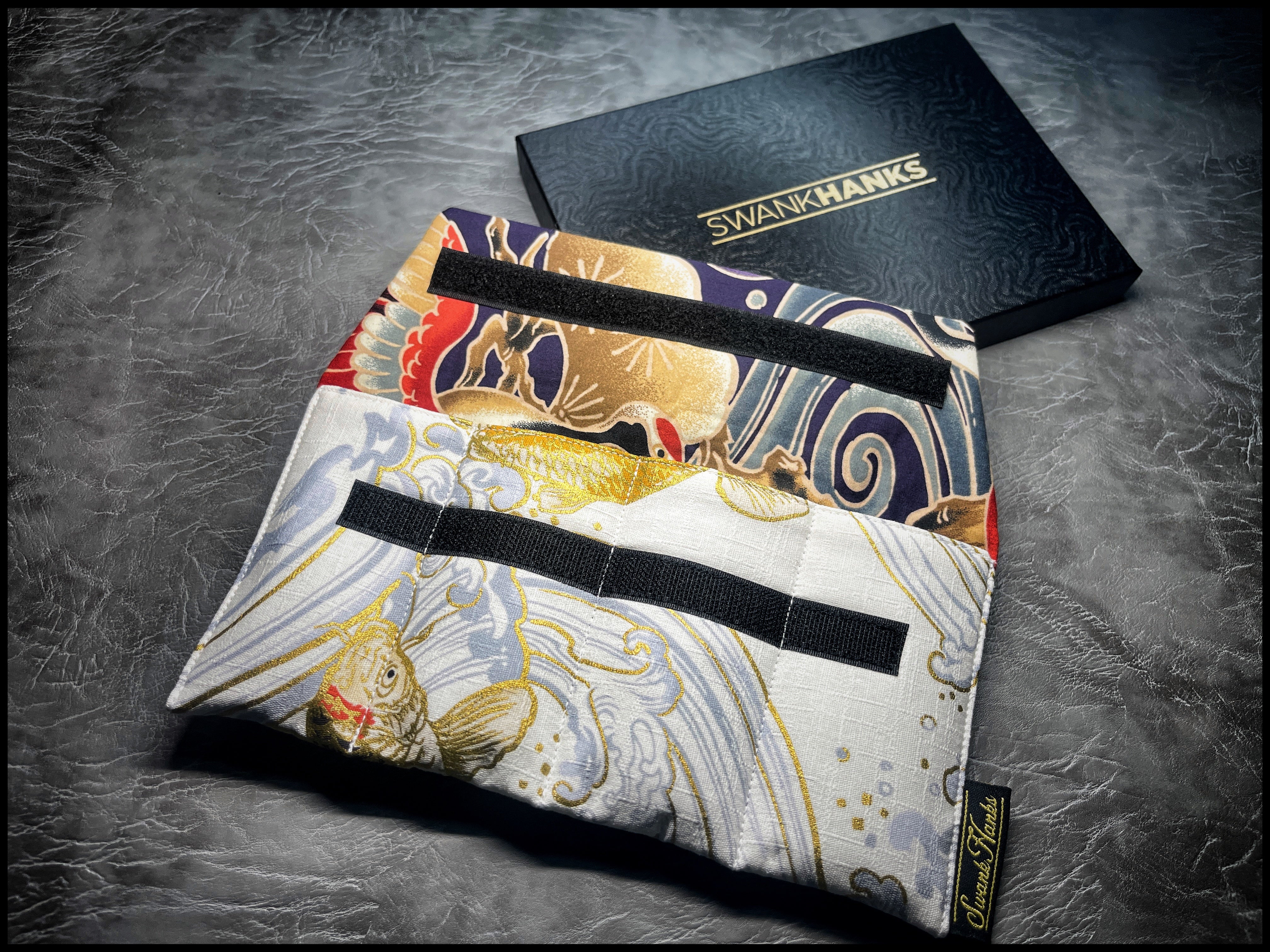 1-OFF Japanese Dobby Koi Mini Triple-Slot Pouch