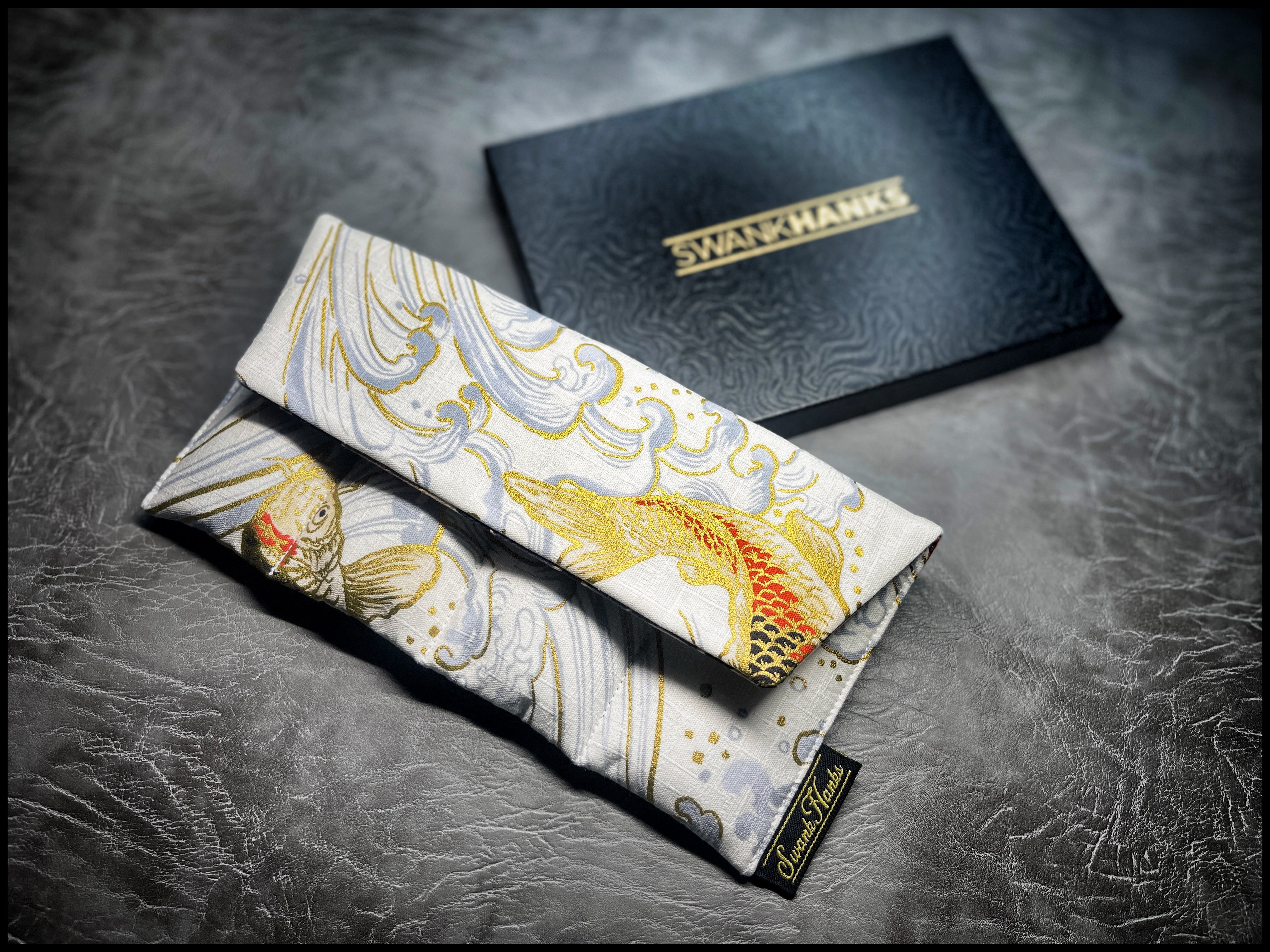 1-OFF Japanese Dobby Koi Mini Triple-Slot Pouch