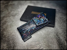UV DragonScale/ Satin Gunmetal Silk Single Pouch