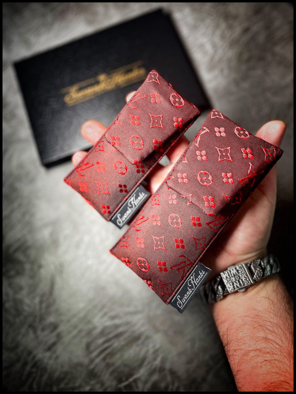 LV Satin Silk Jacquard Mini Single-Slot Pouch