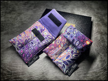 Acidic Neon/ Purple Microsuede Mini Double Slot Pouch