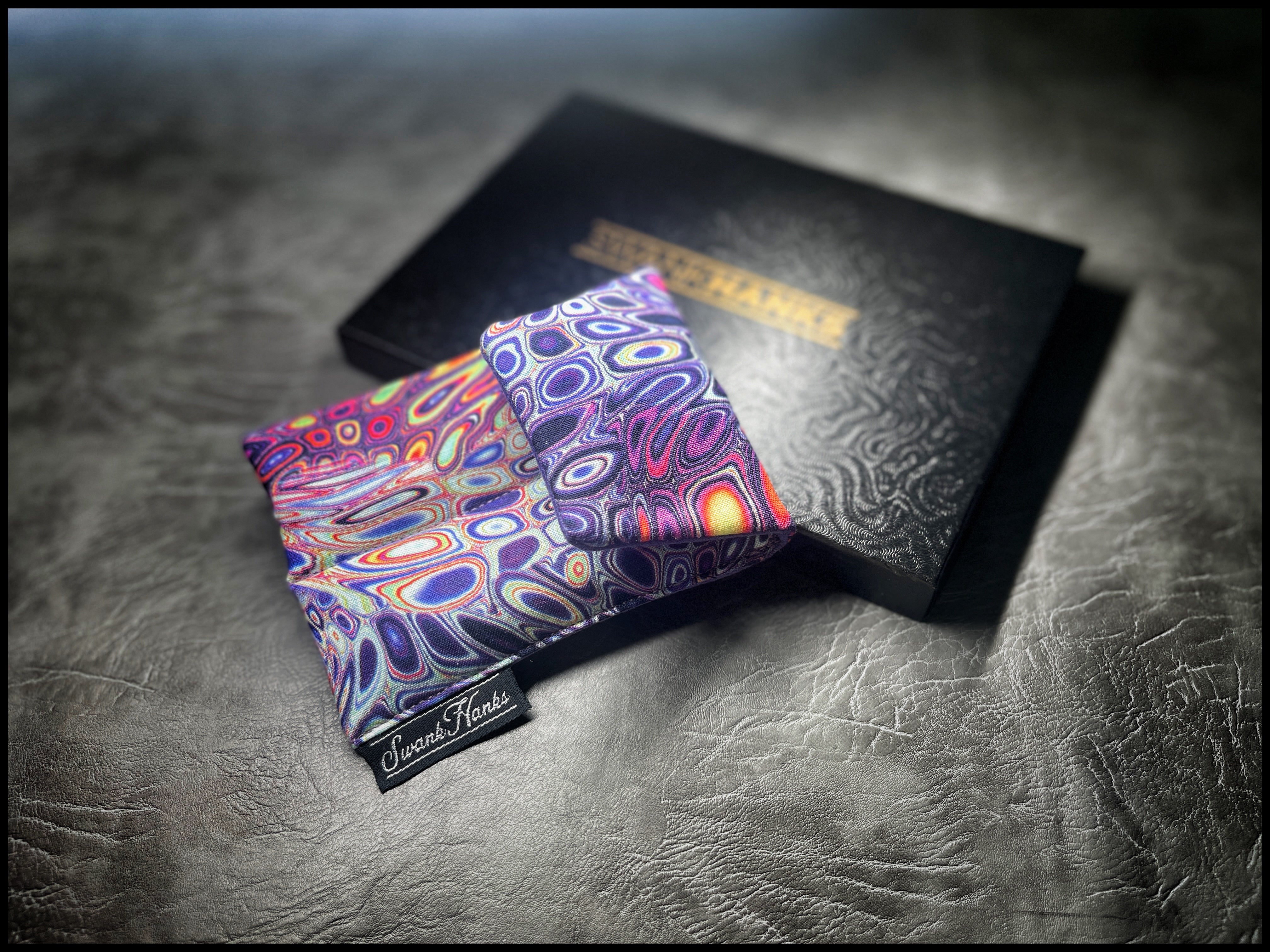 Acidic Neon/ Purple Microsuede Mini Double Slot Pouch