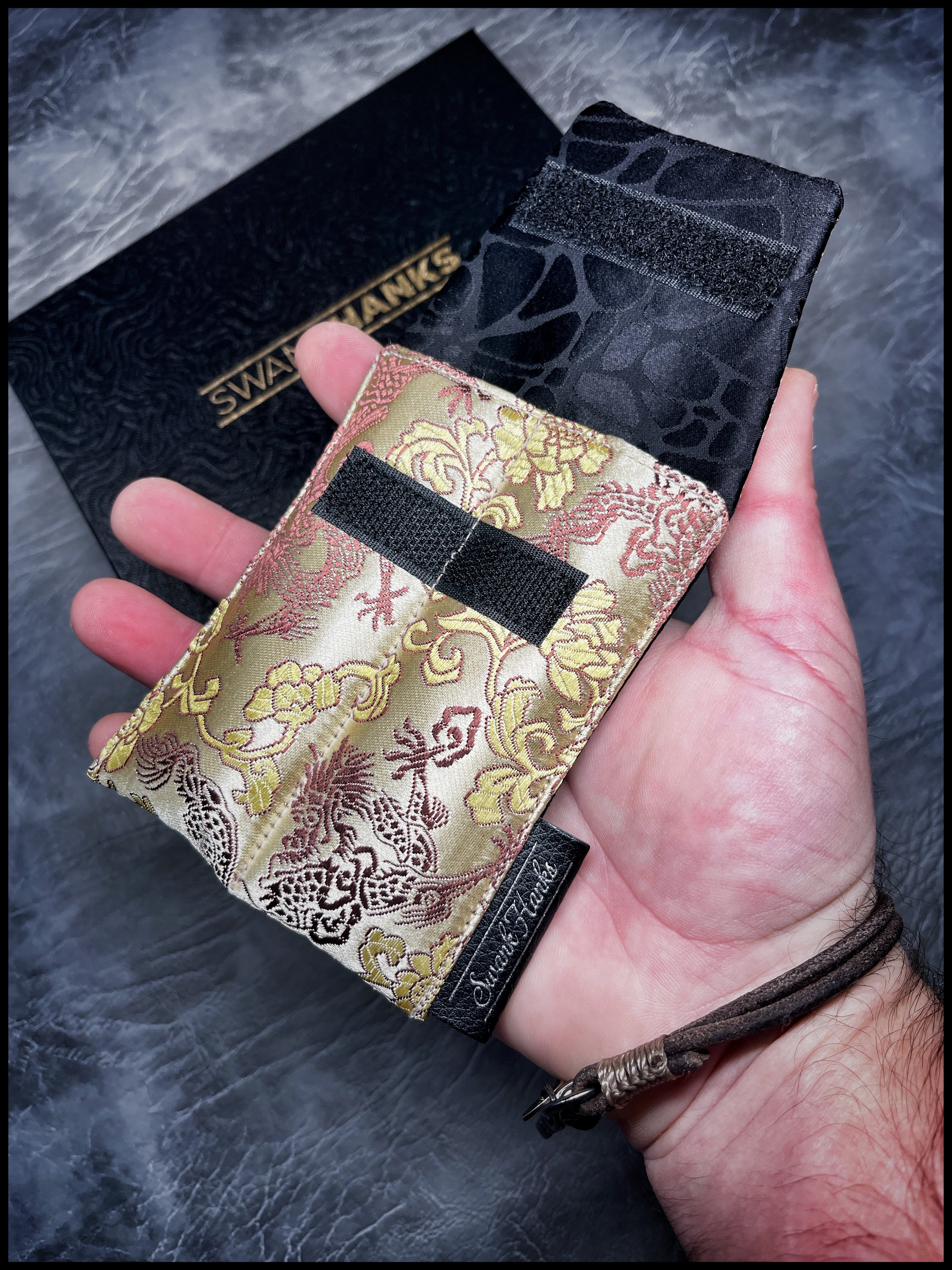 Copper/Gold Dragon Silk Mini Double-Slot Pouch