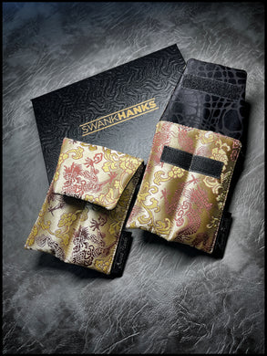 Copper/Gold Dragon Silk Mini Double-Slot Pouch